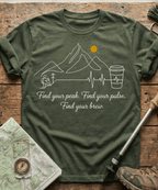 Find Your Peak Mountain Coffee T-Shirt