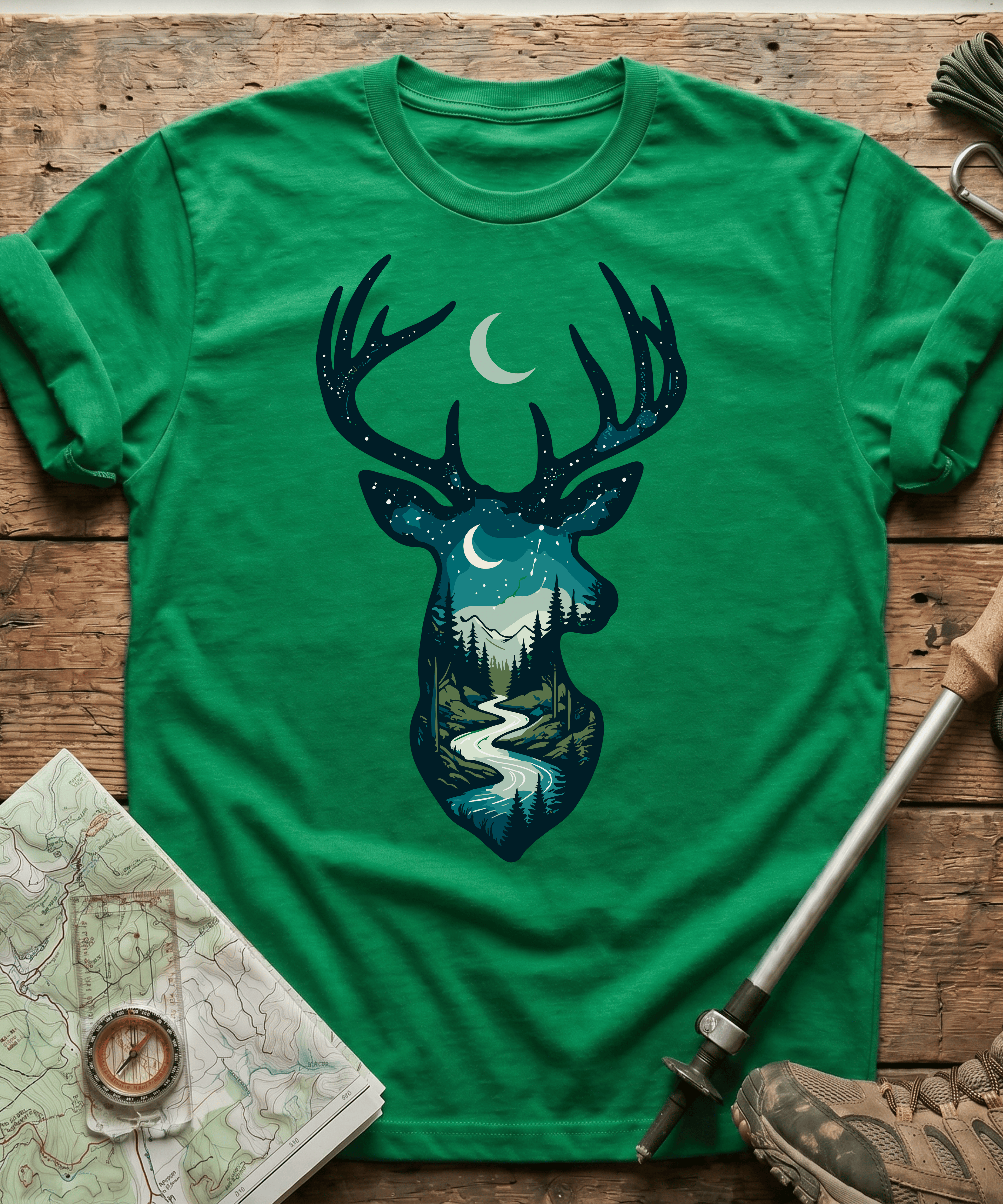 Moonlight River Stag Silhouette T-Shirt
