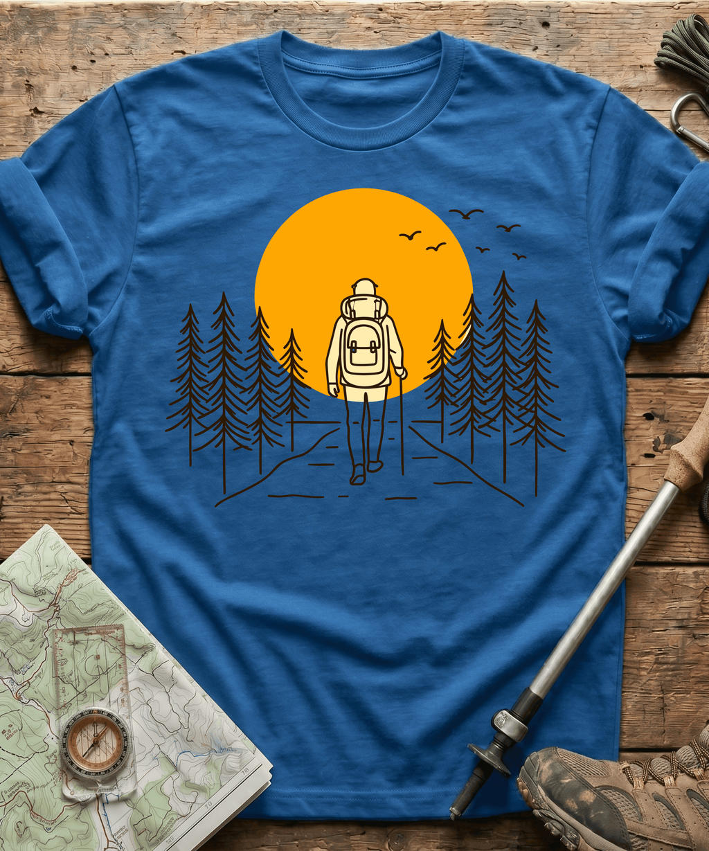 Solo Hiker Mountain Sunset T-Shirt