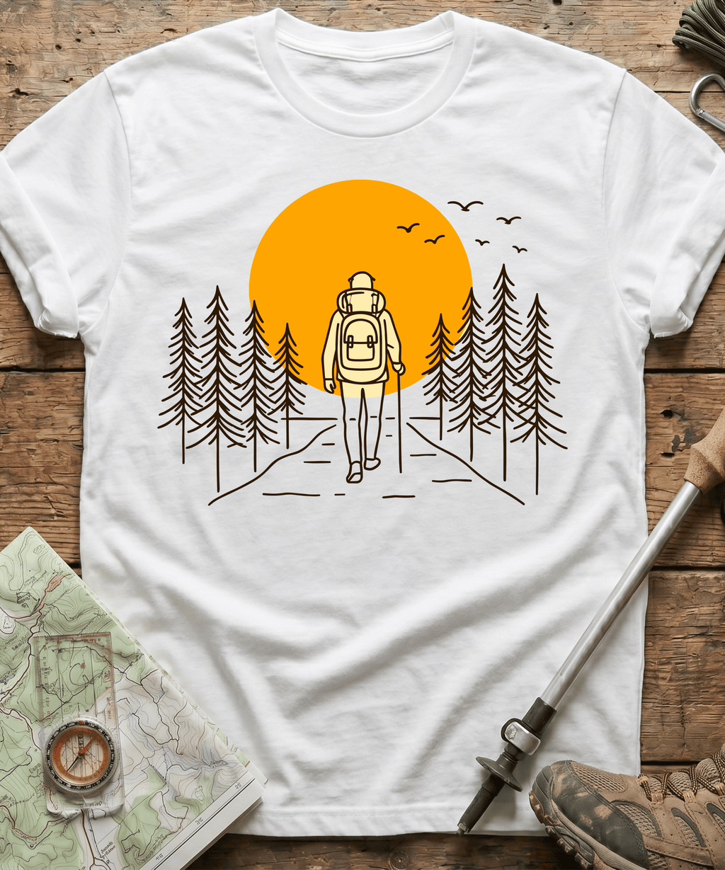Solo Hiker Mountain Sunset T-Shirt
