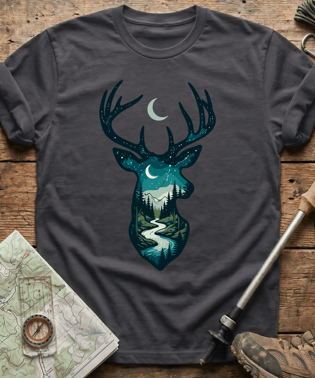 Moonlight River Stag Silhouette T-Shirt