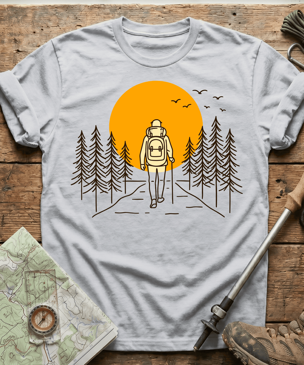 Solo Hiker Mountain Sunset T-Shirt