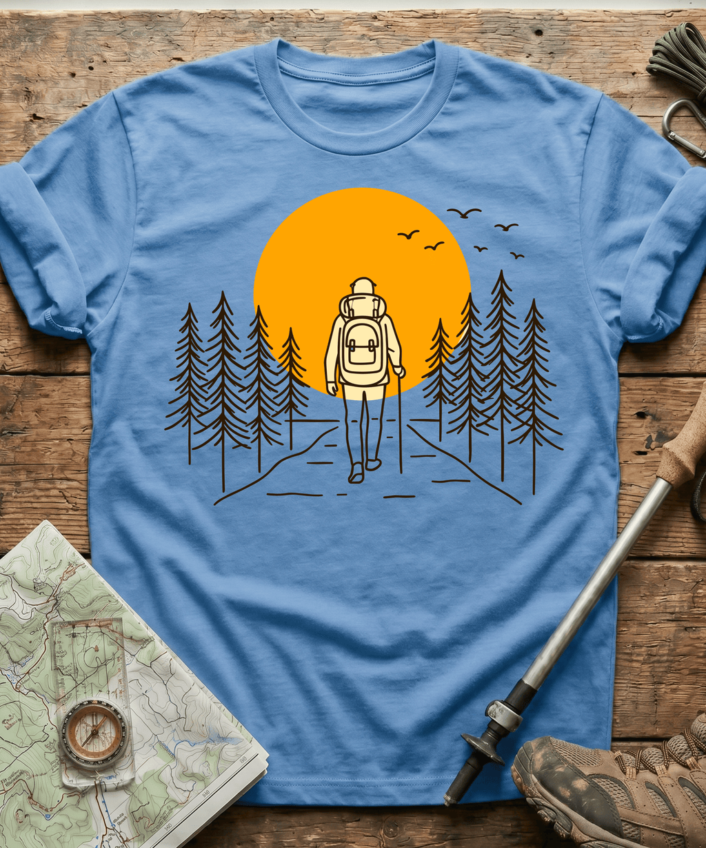 Solo Hiker Mountain Sunset T-Shirt