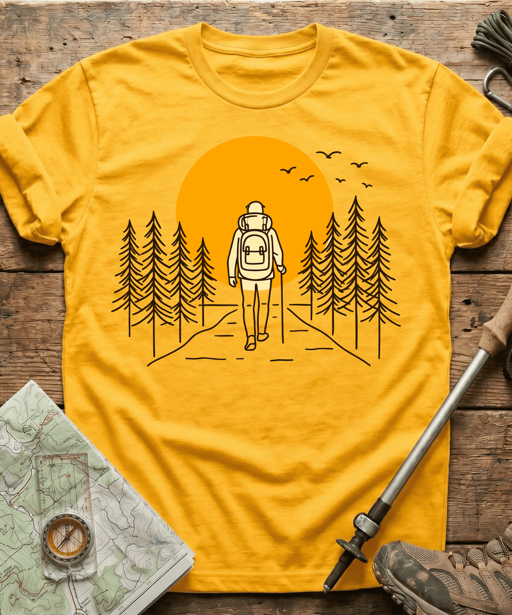 Solo Hiker Mountain Sunset T-Shirt