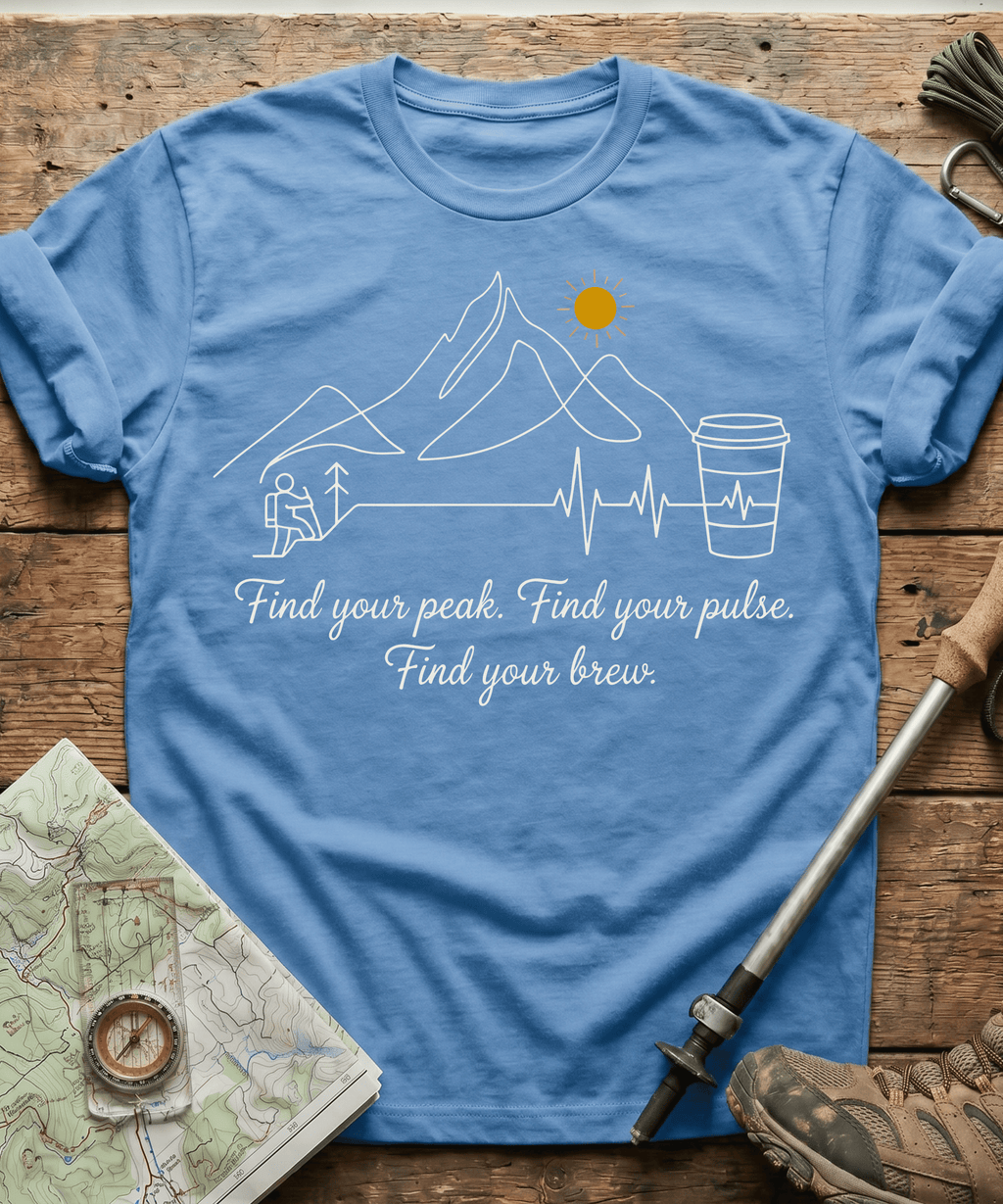 Find Your Peak Mountain Coffee T-Shirt