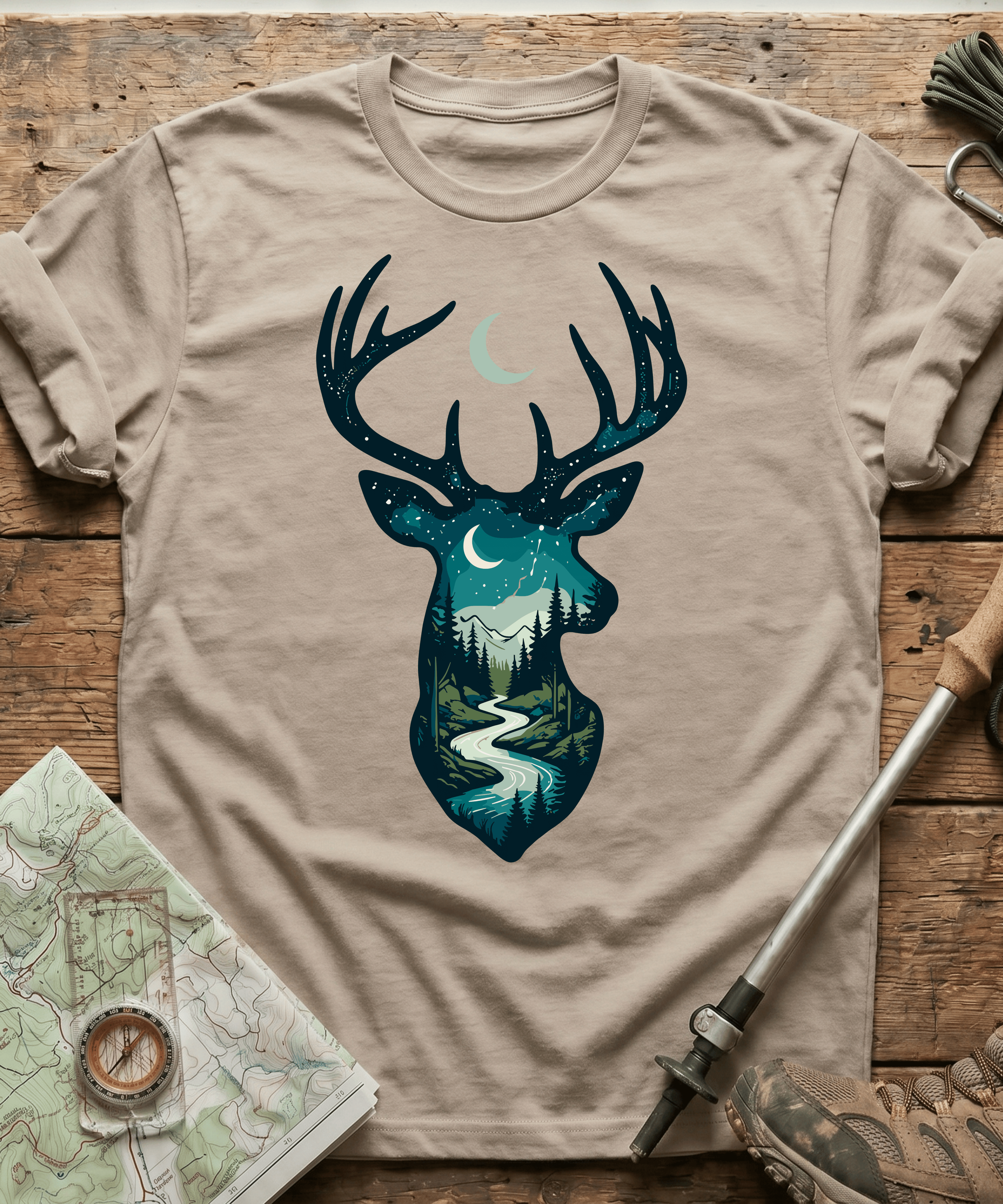 Moonlight River Stag Silhouette T-Shirt
