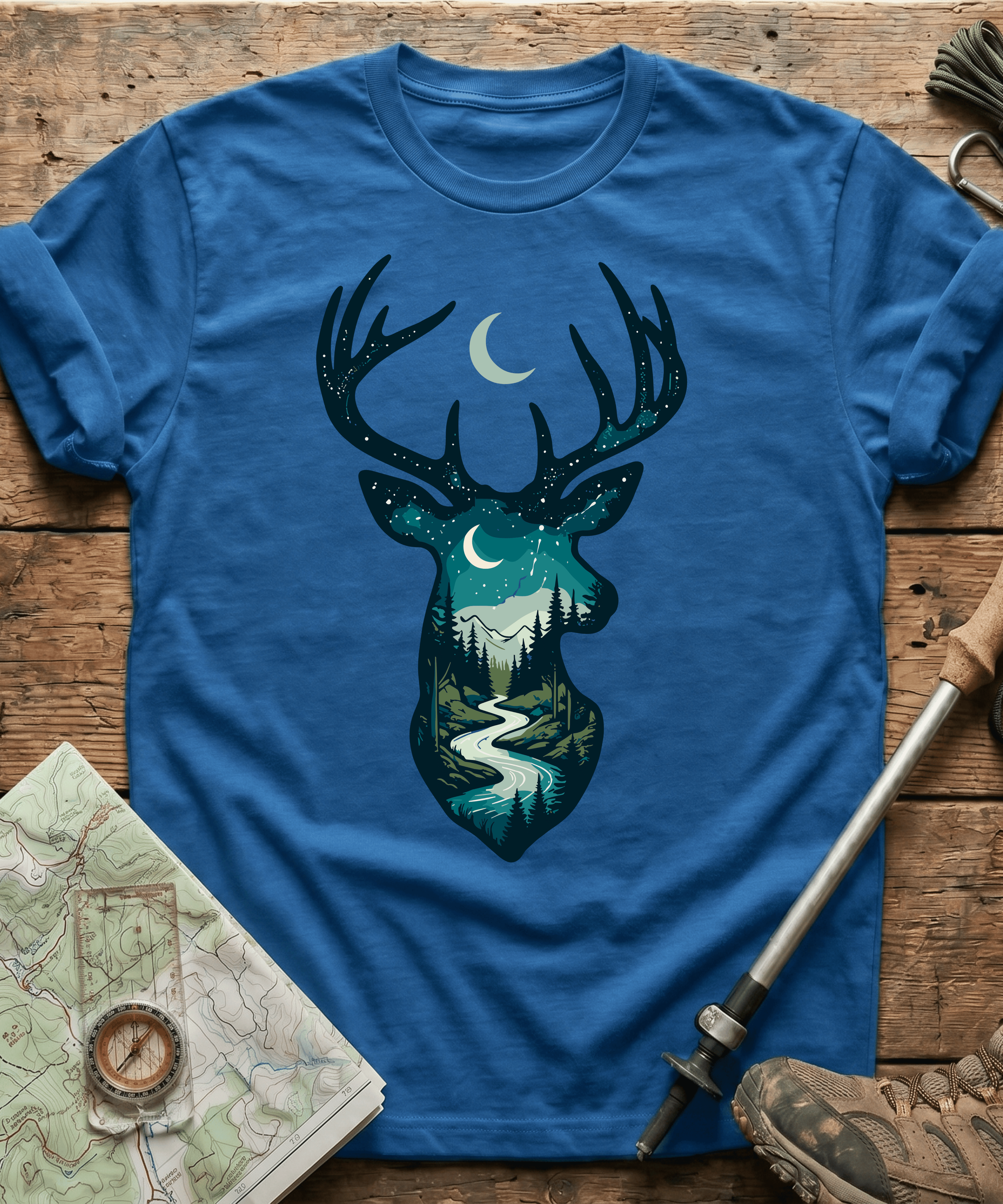 Moonlight River Stag Silhouette T-Shirt