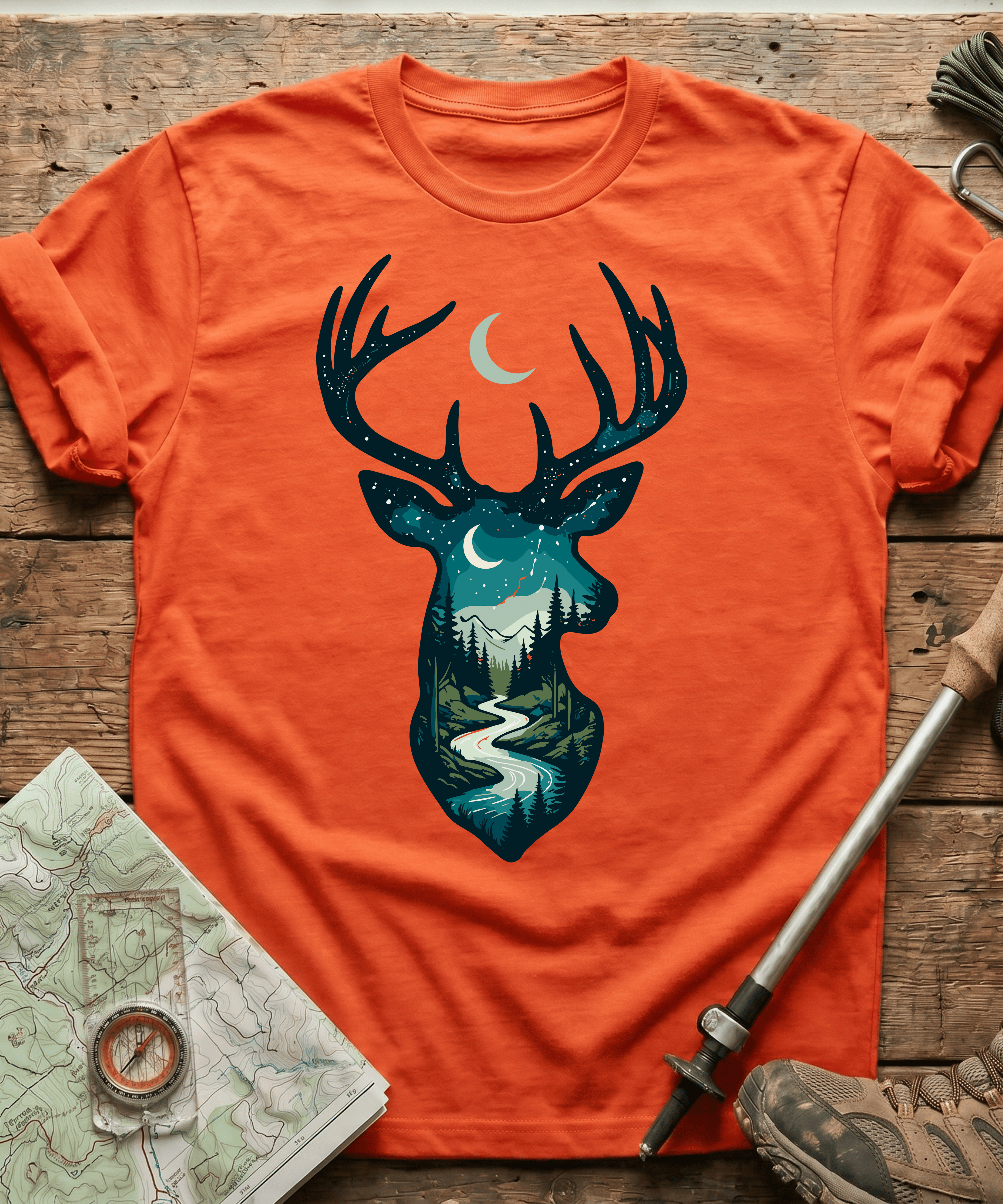 Moonlight River Stag Silhouette T-Shirt
