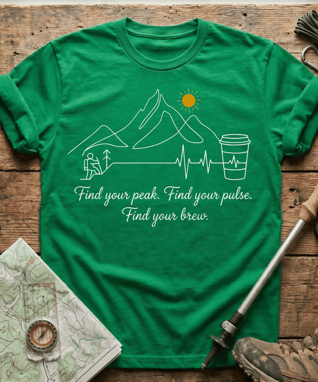 Find Your Peak Mountain Coffee T-Shirt