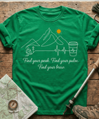 Find Your Peak Mountain Coffee T-Shirt