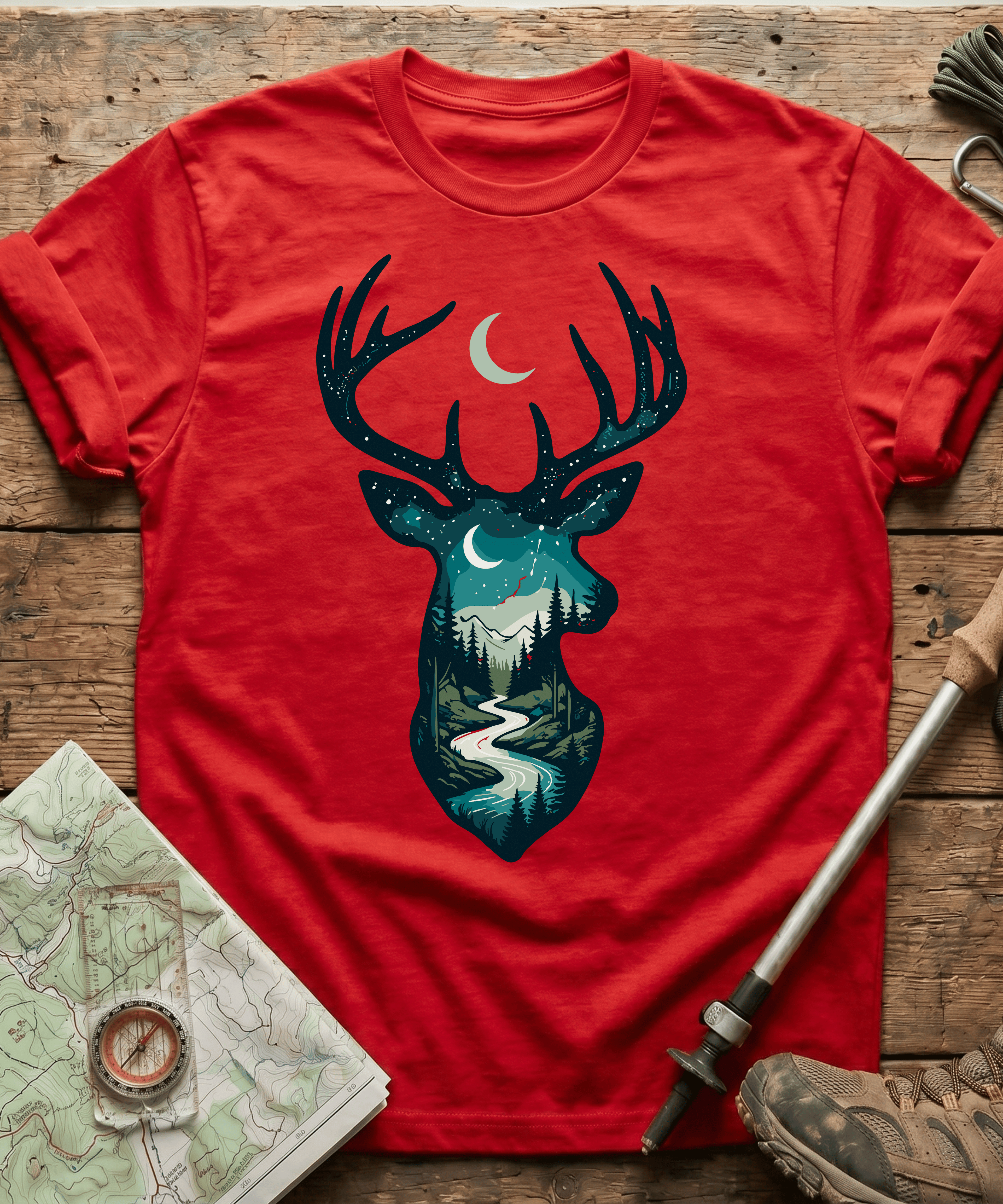 Moonlight River Stag Silhouette T-Shirt