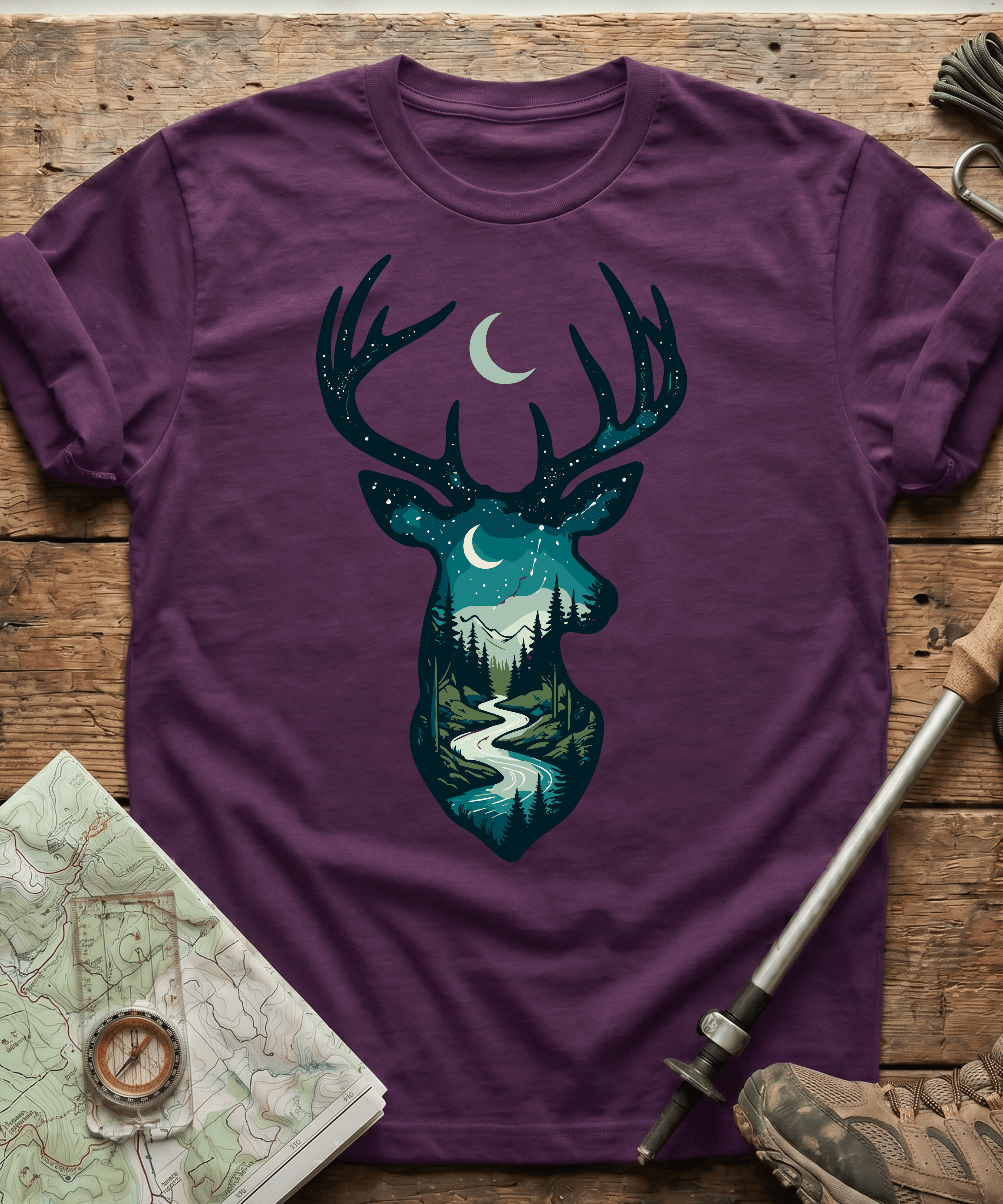 Moonlight River Stag Silhouette T-Shirt