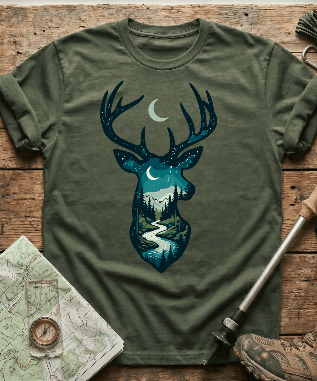 Moonlight River Stag Silhouette T-Shirt