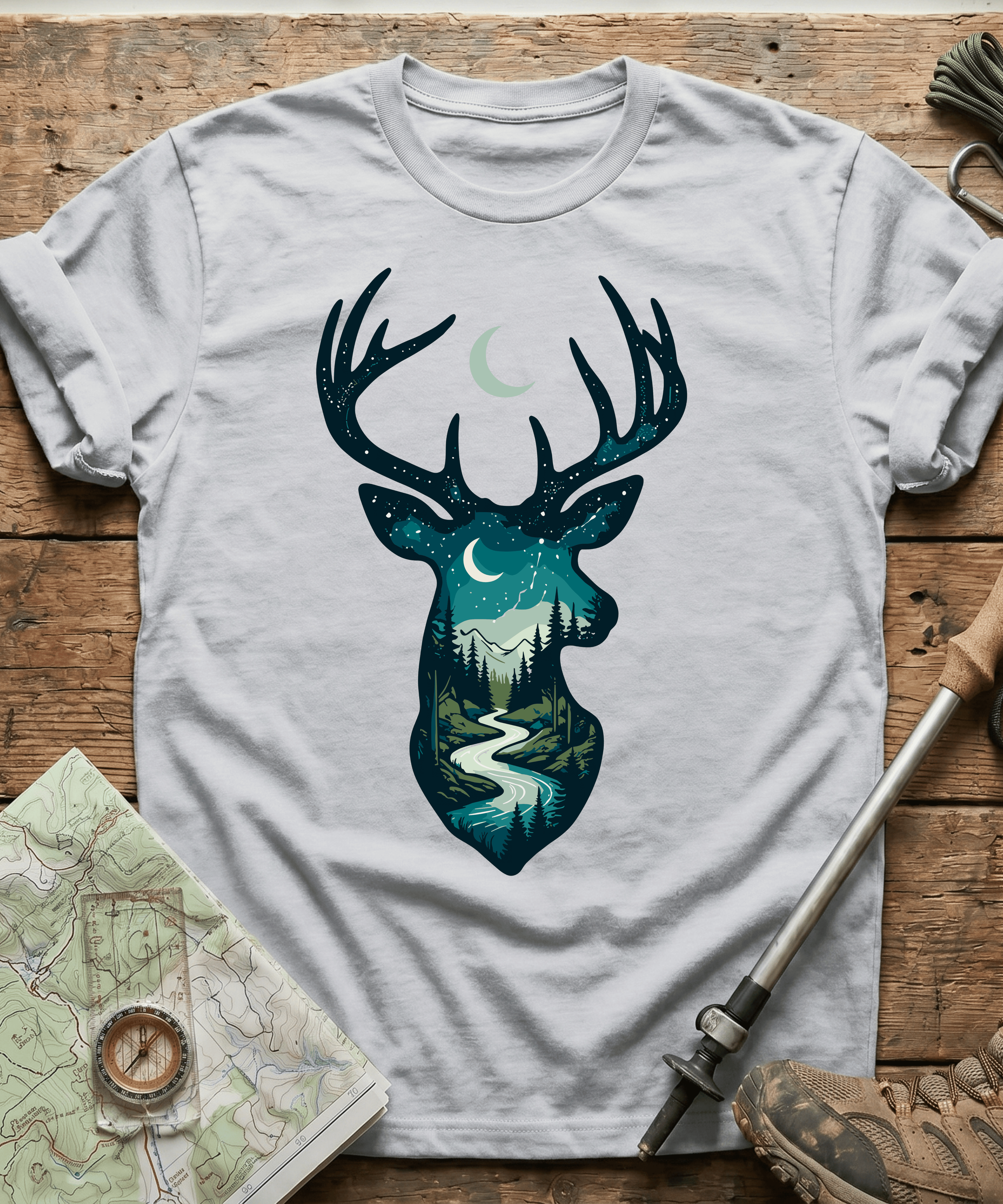 Moonlight River Stag Silhouette T-Shirt