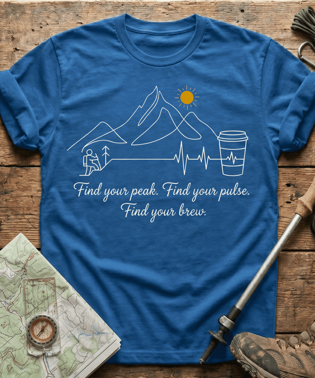 Find Your Peak Mountain Coffee T-Shirt