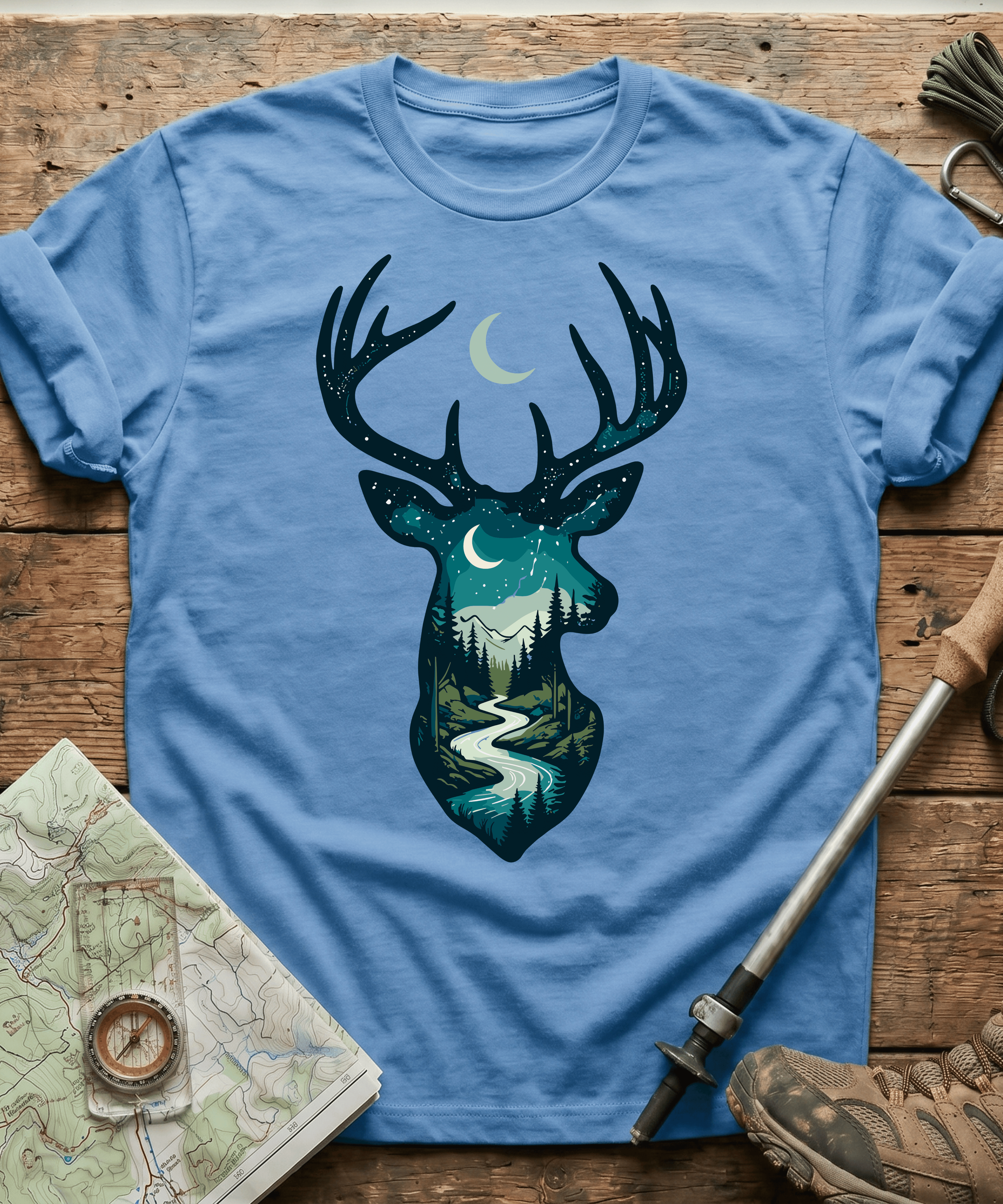Moonlight River Stag Silhouette T-Shirt