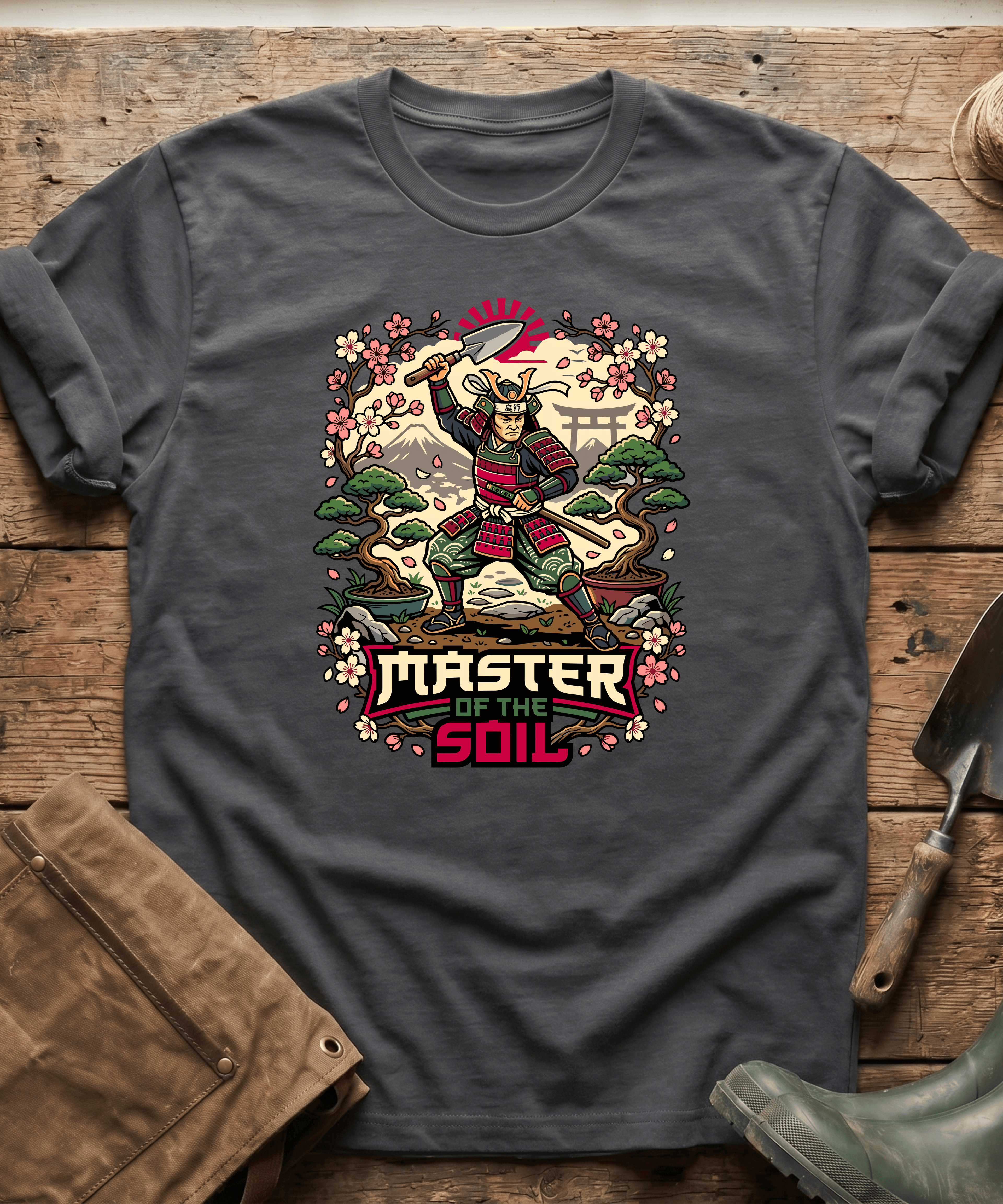 Master Of The Soil Samurai Gardening T-Shirt