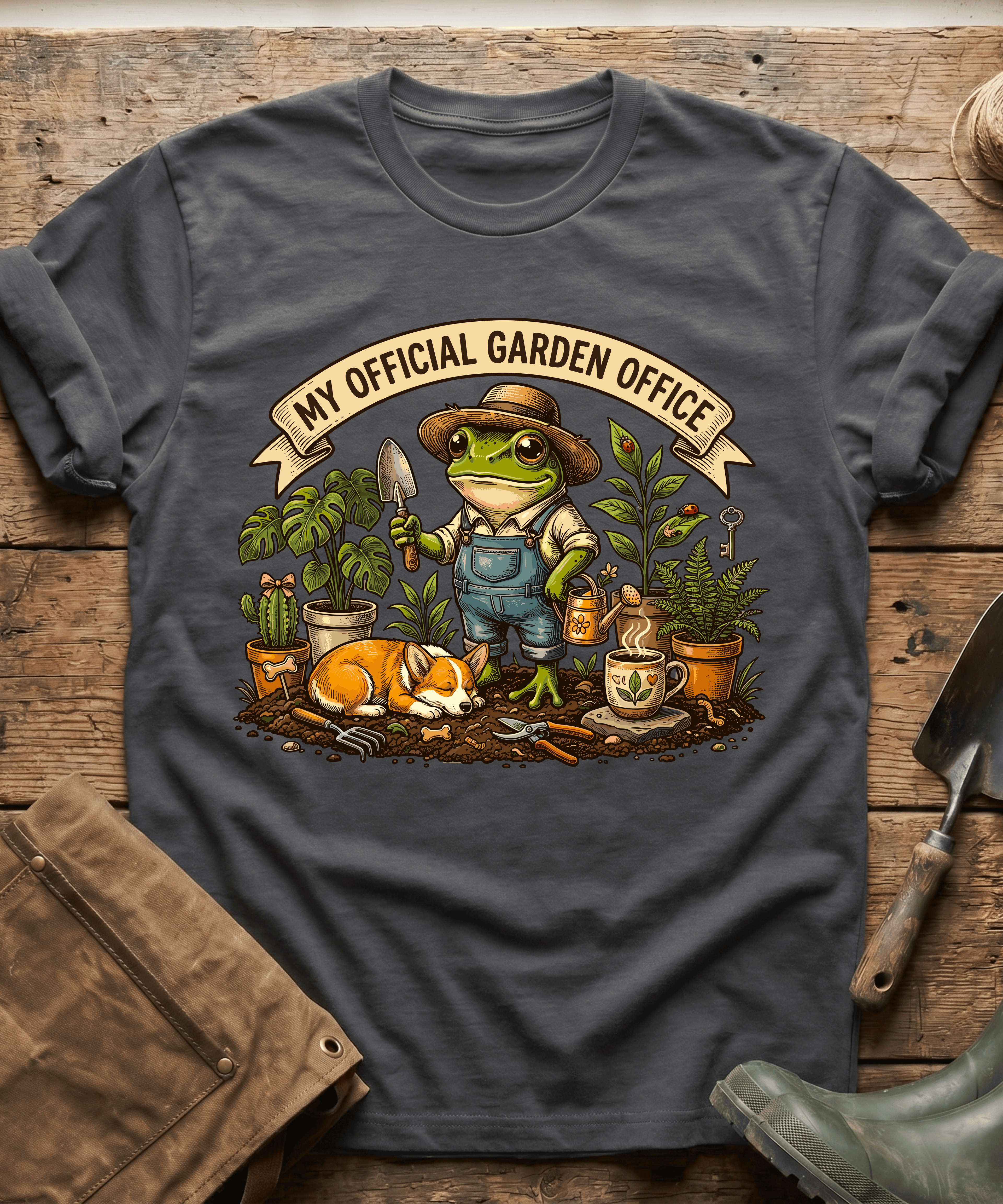 My Official Garden Office Frog Corgi T-Shirt
