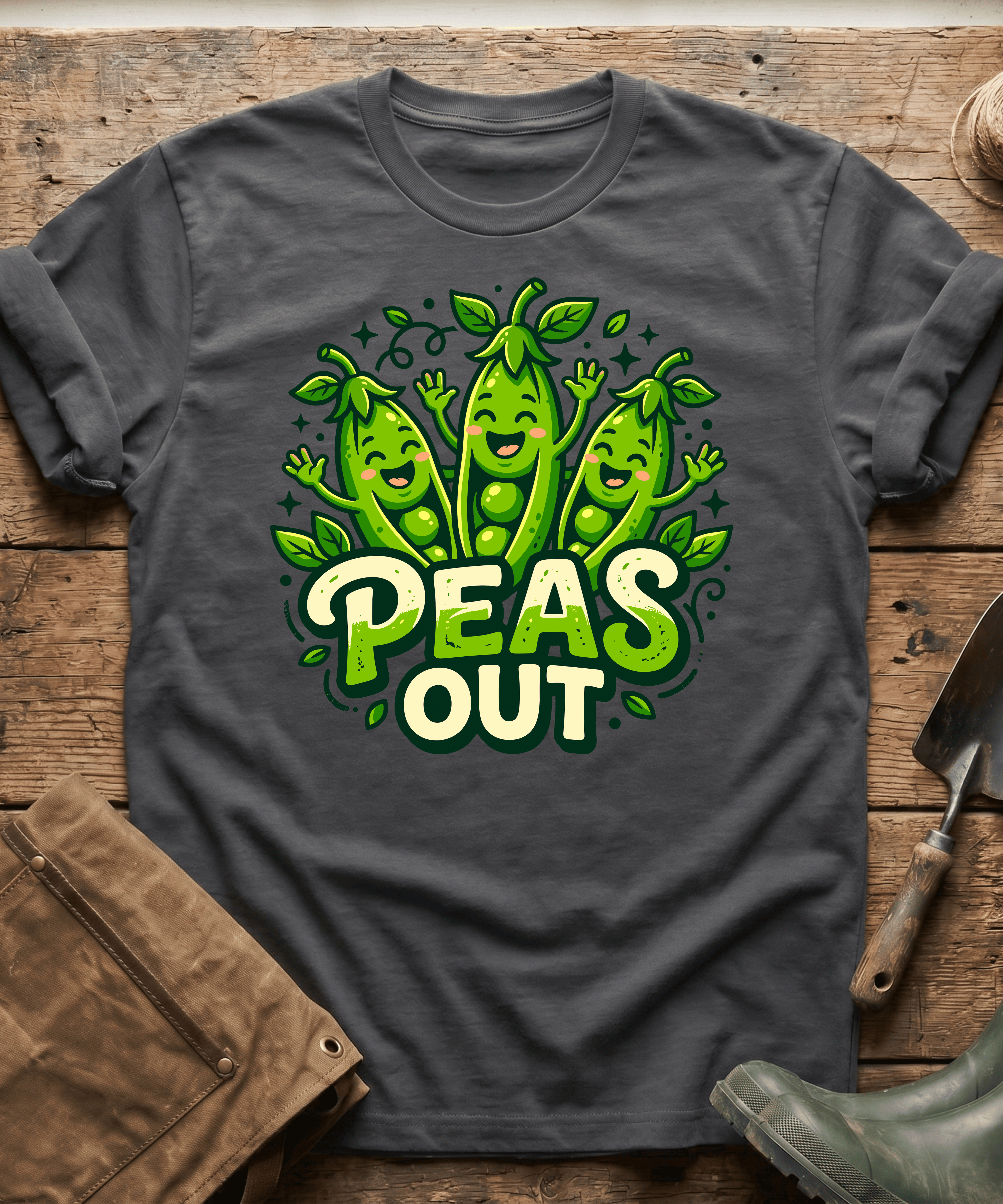 Cute Peas Out Funny Gardening T-Shirt
