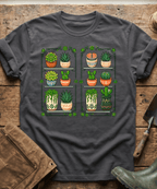 Botanical Houseplants Succulent Shelves T-Shirt