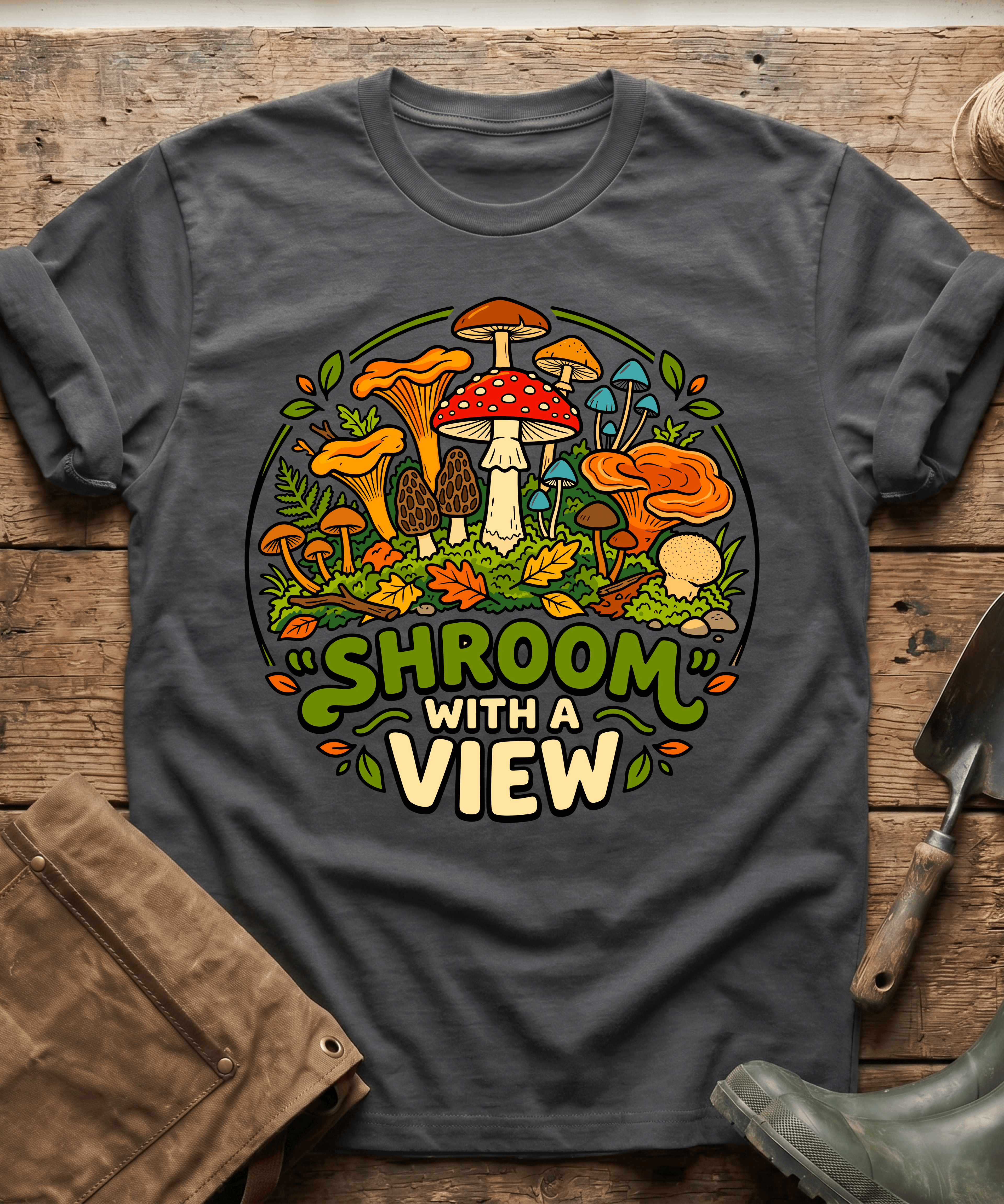 Shroom With A View Wild Mushrooms T-Shirt