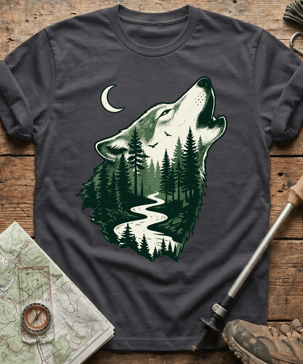 Howling Wolf Forest River T-Shirt