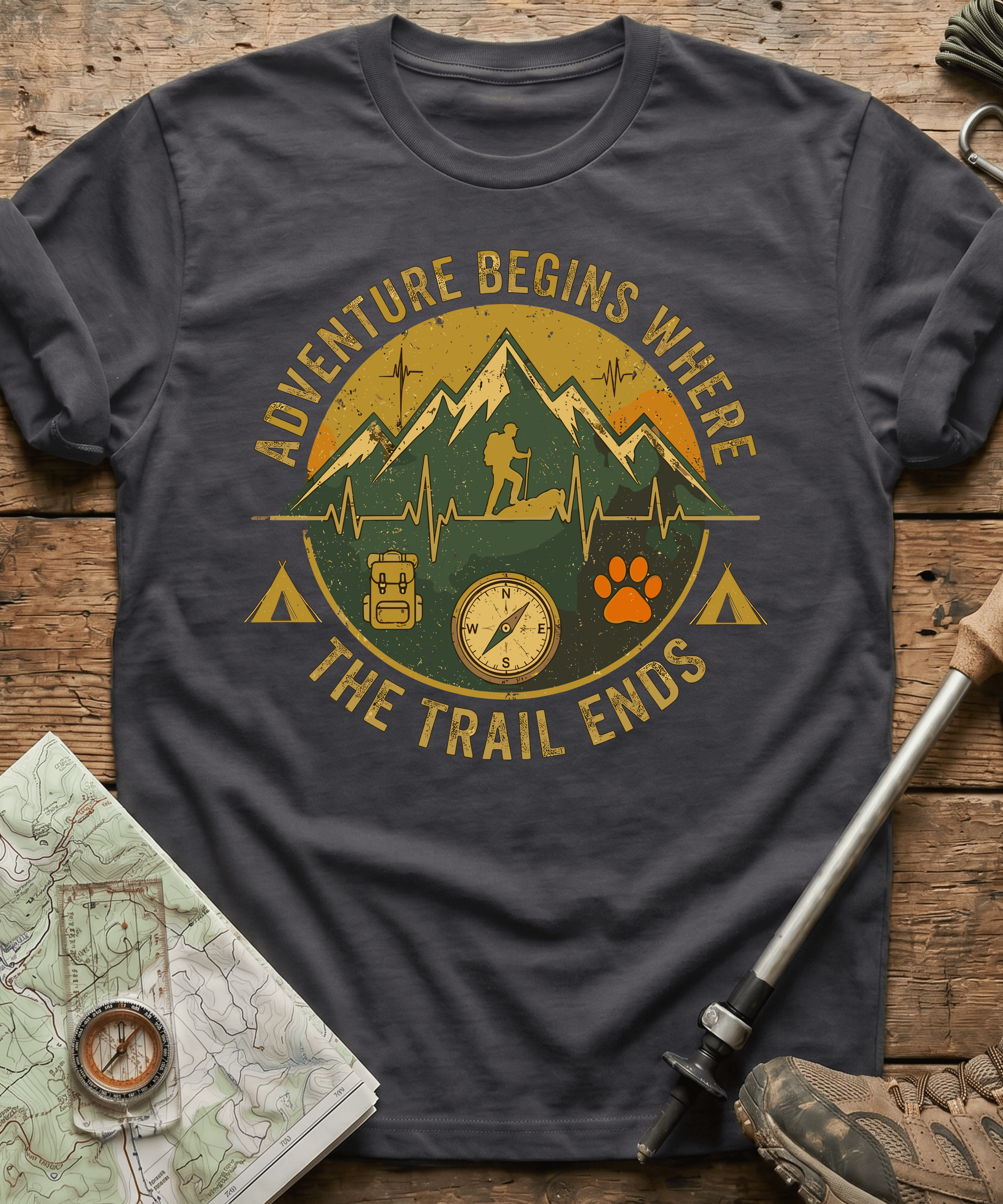 Adventure Begins Where The Trail Ends T-shirt