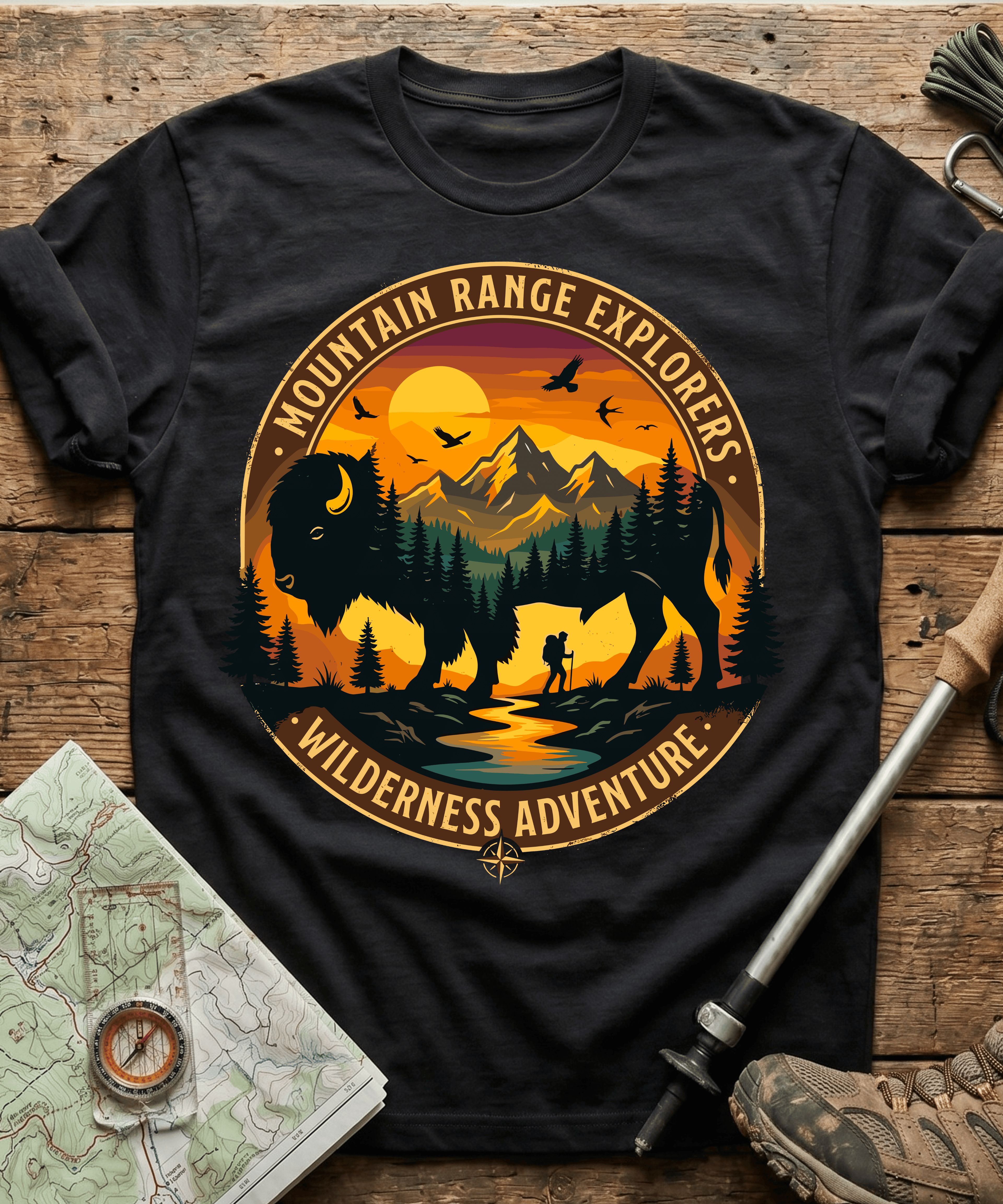 Mountain Range Explorers Wilderness Adventure T-shirt