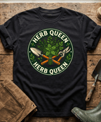 Retro Herb Queen Gardening T-Shirt