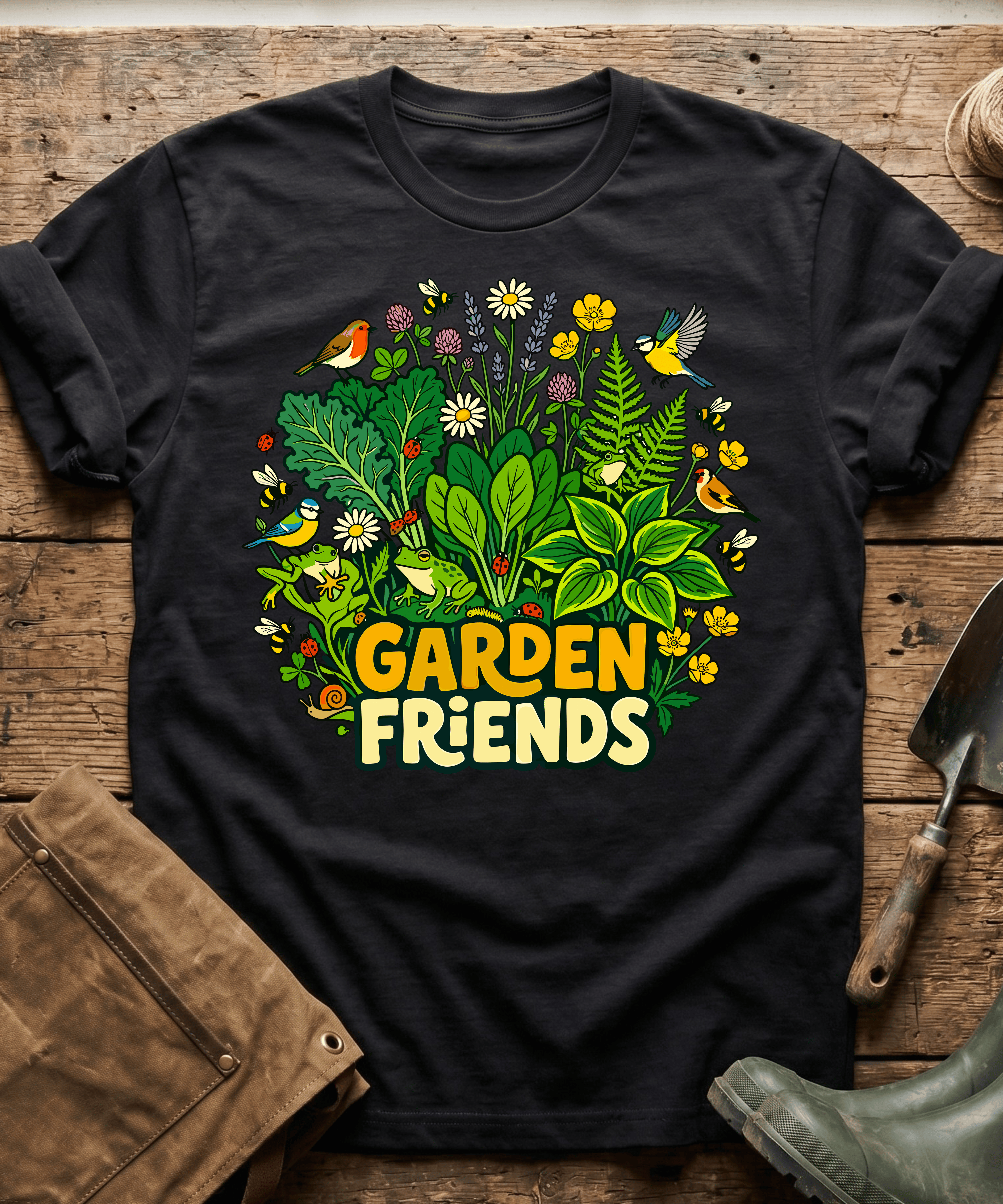 Cute Garden Friends Wildlife T-Shirt