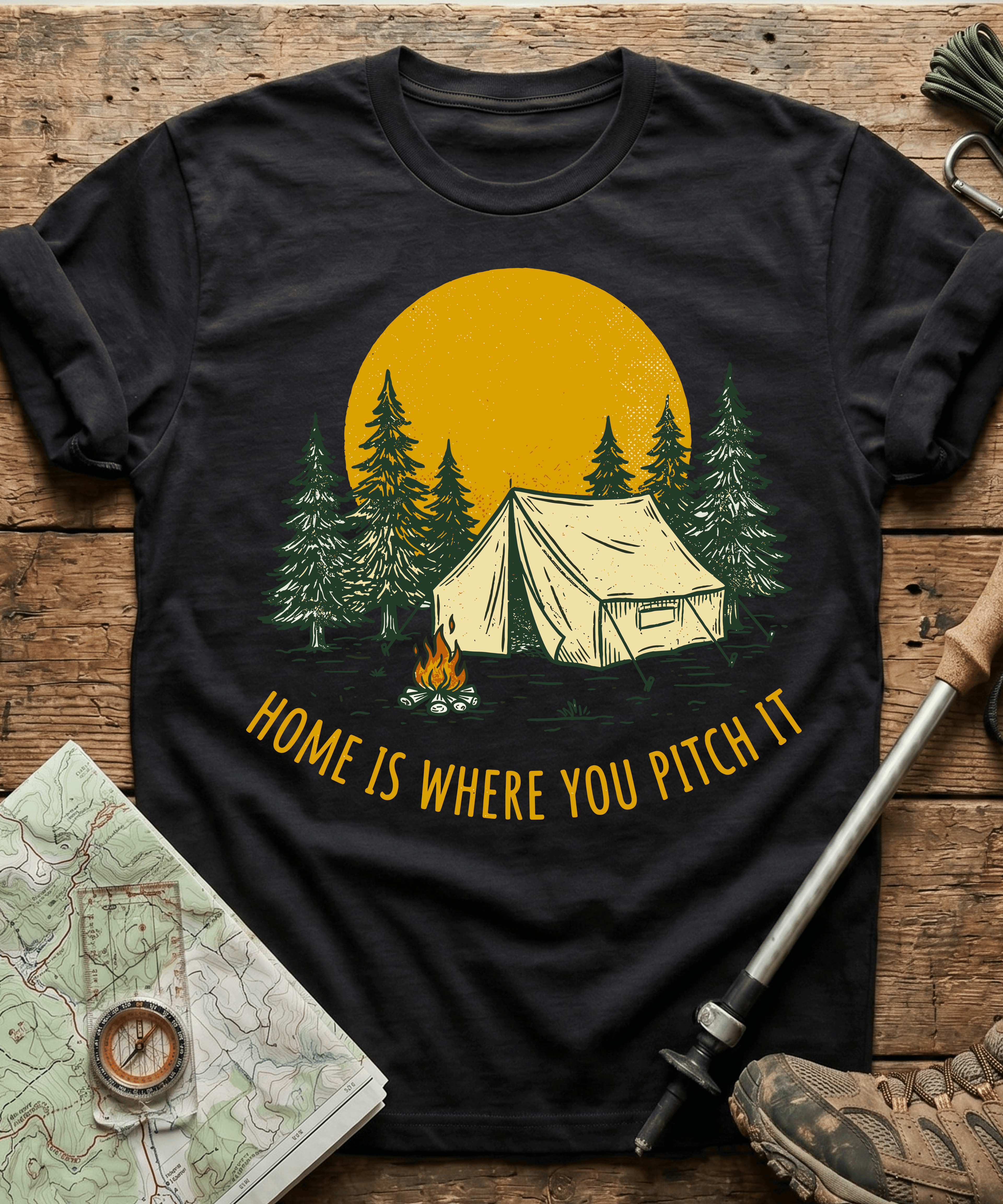 Home Is Where You Pitch It T-shirt
