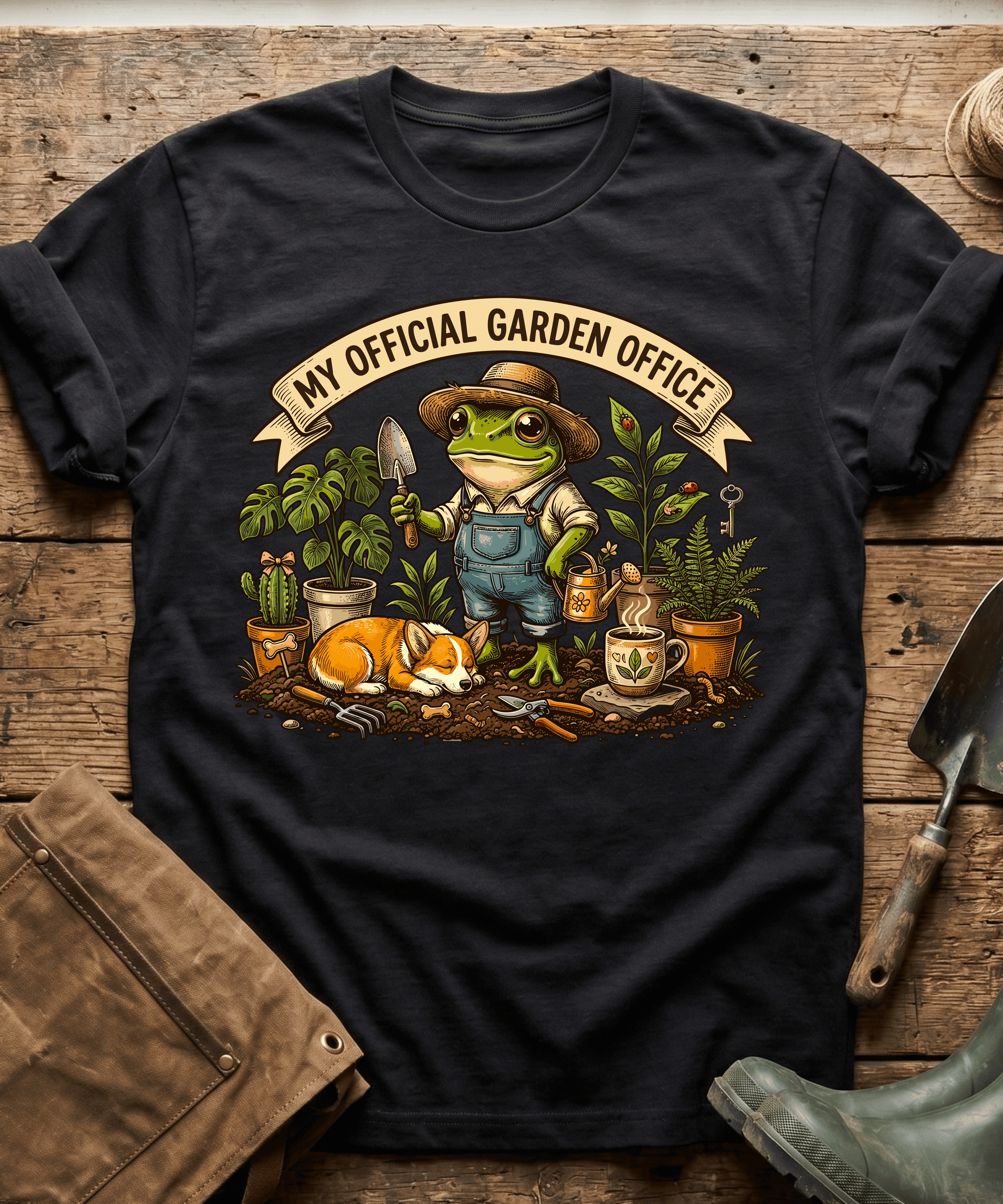 My Official Garden Office Frog Corgi T-Shirt