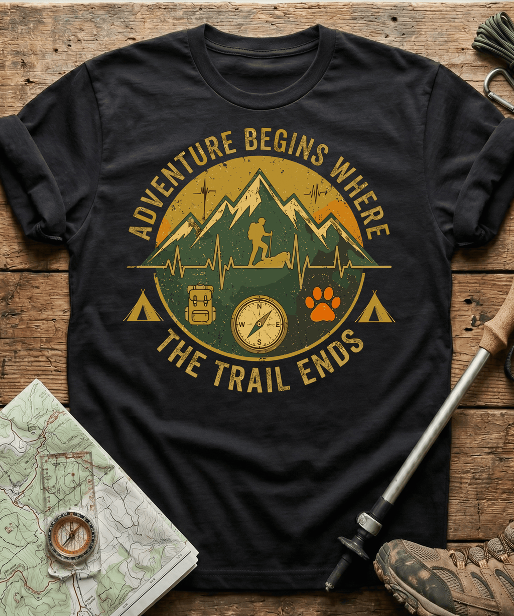 Adventure Begins Where The Trail Ends T-shirt