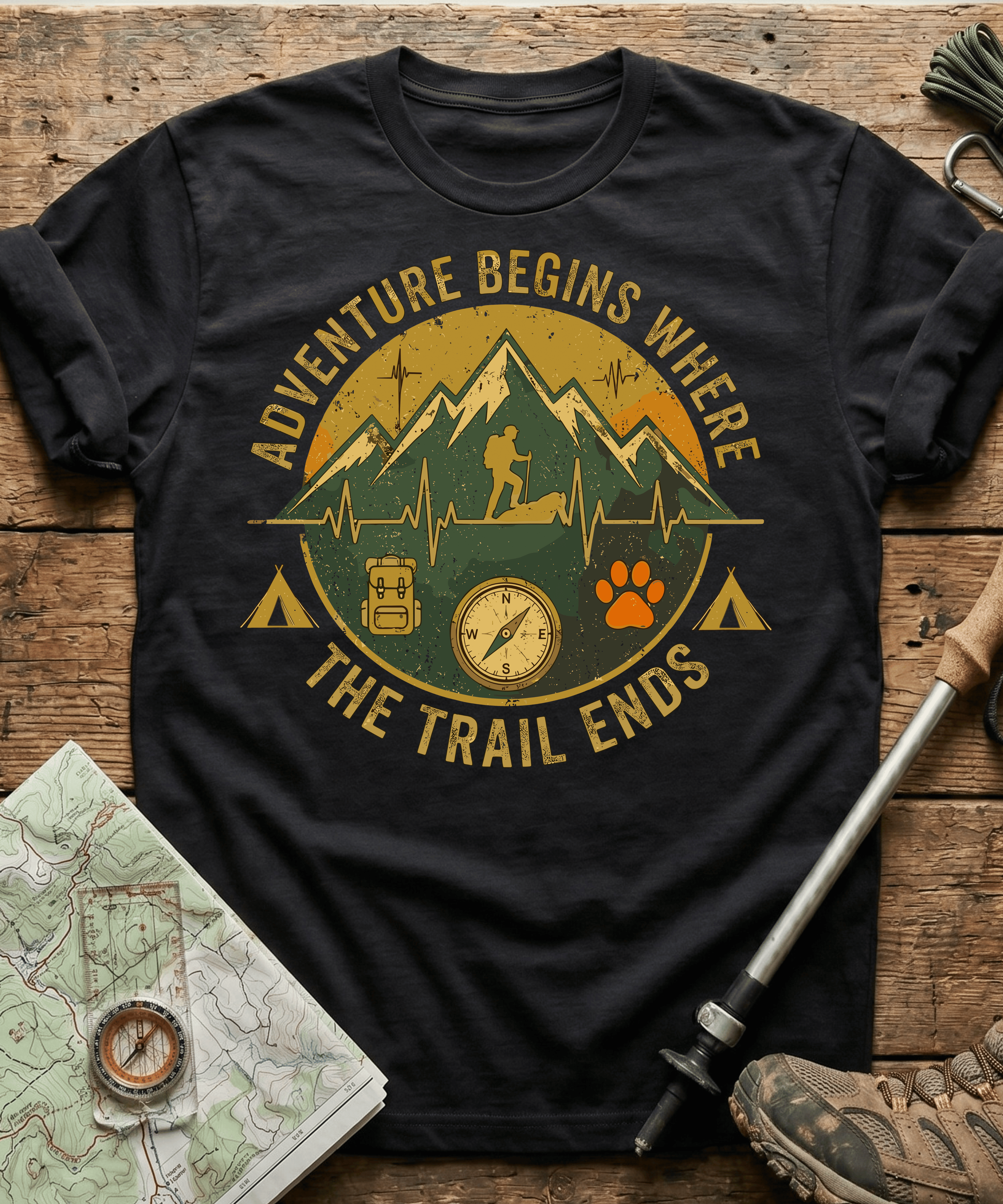 Adventure Begins Where The Trail Ends T-shirt