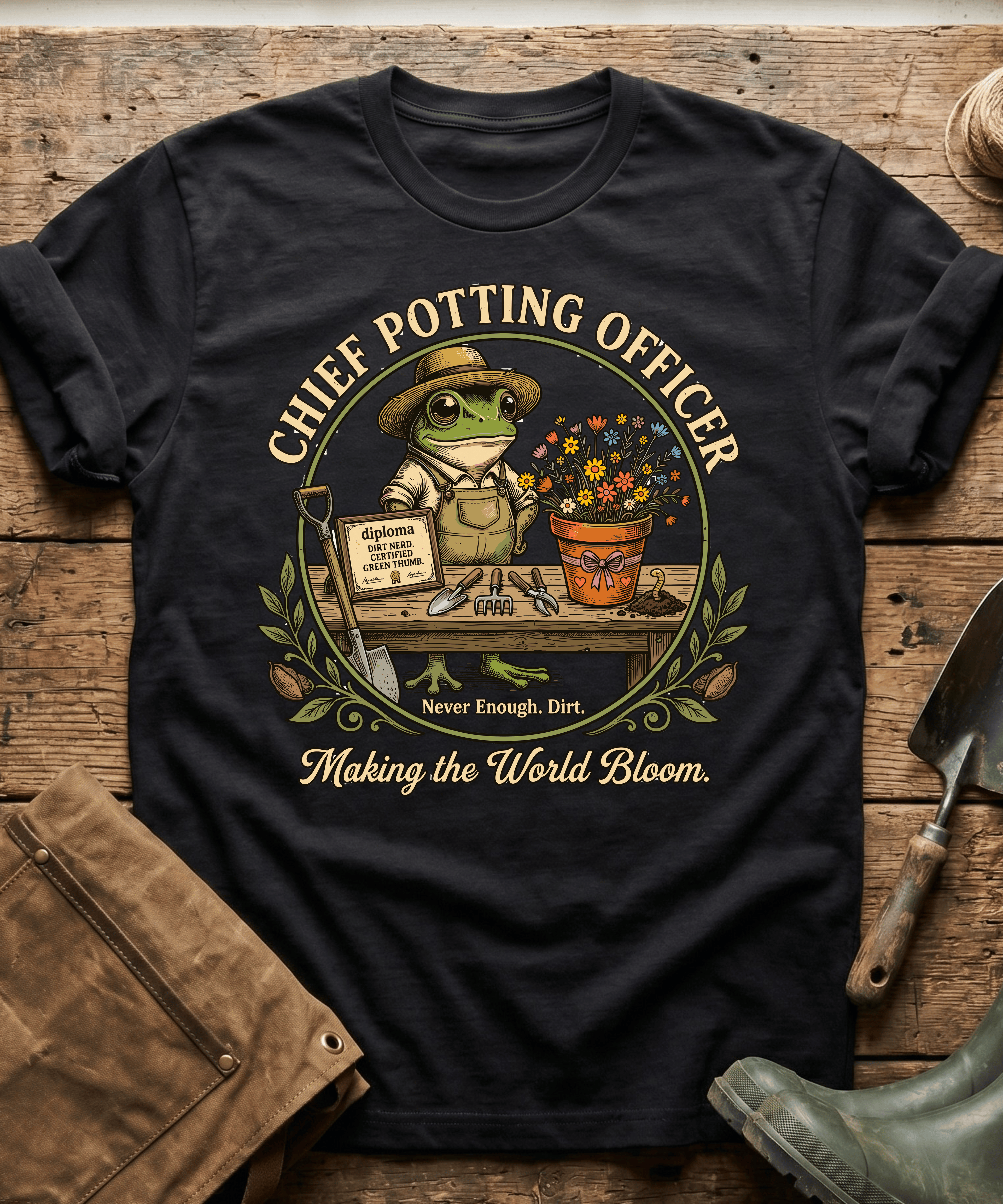 Chief Potting Officer Frog T-Shirt