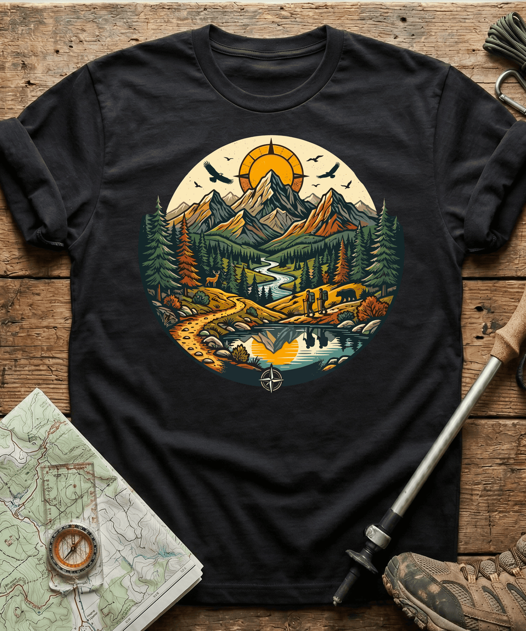 Wilderness Hiking Compass Trails T-Shirt