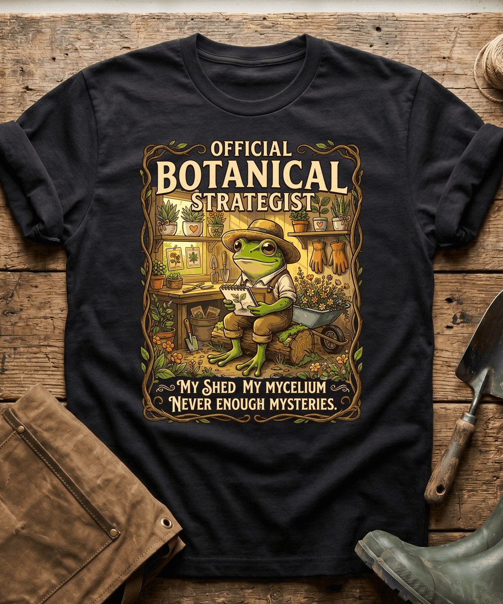 Official Botanical Strategist Frog Gardener T-Shirt