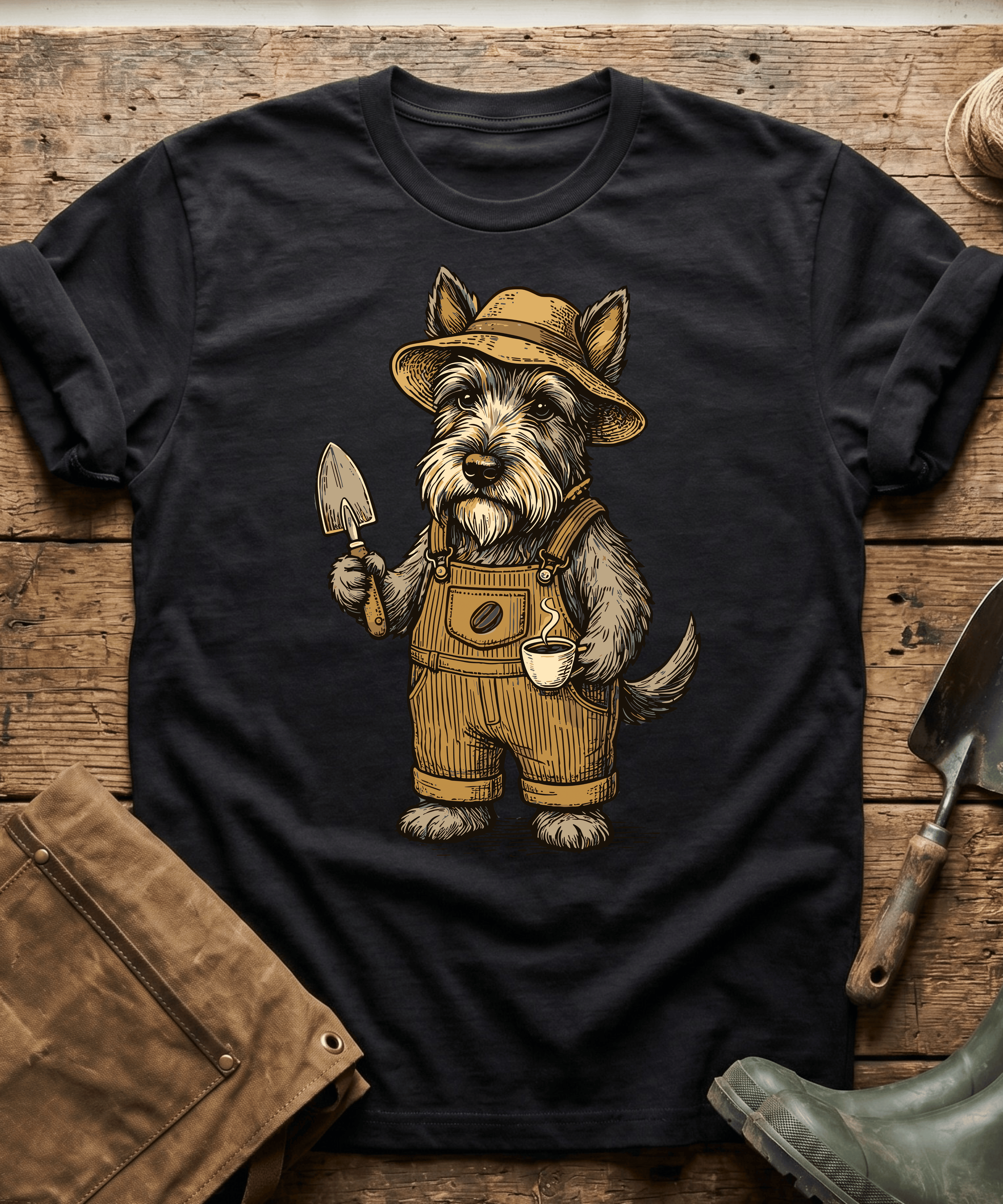Vintage Gardening Dog Character T-Shirt