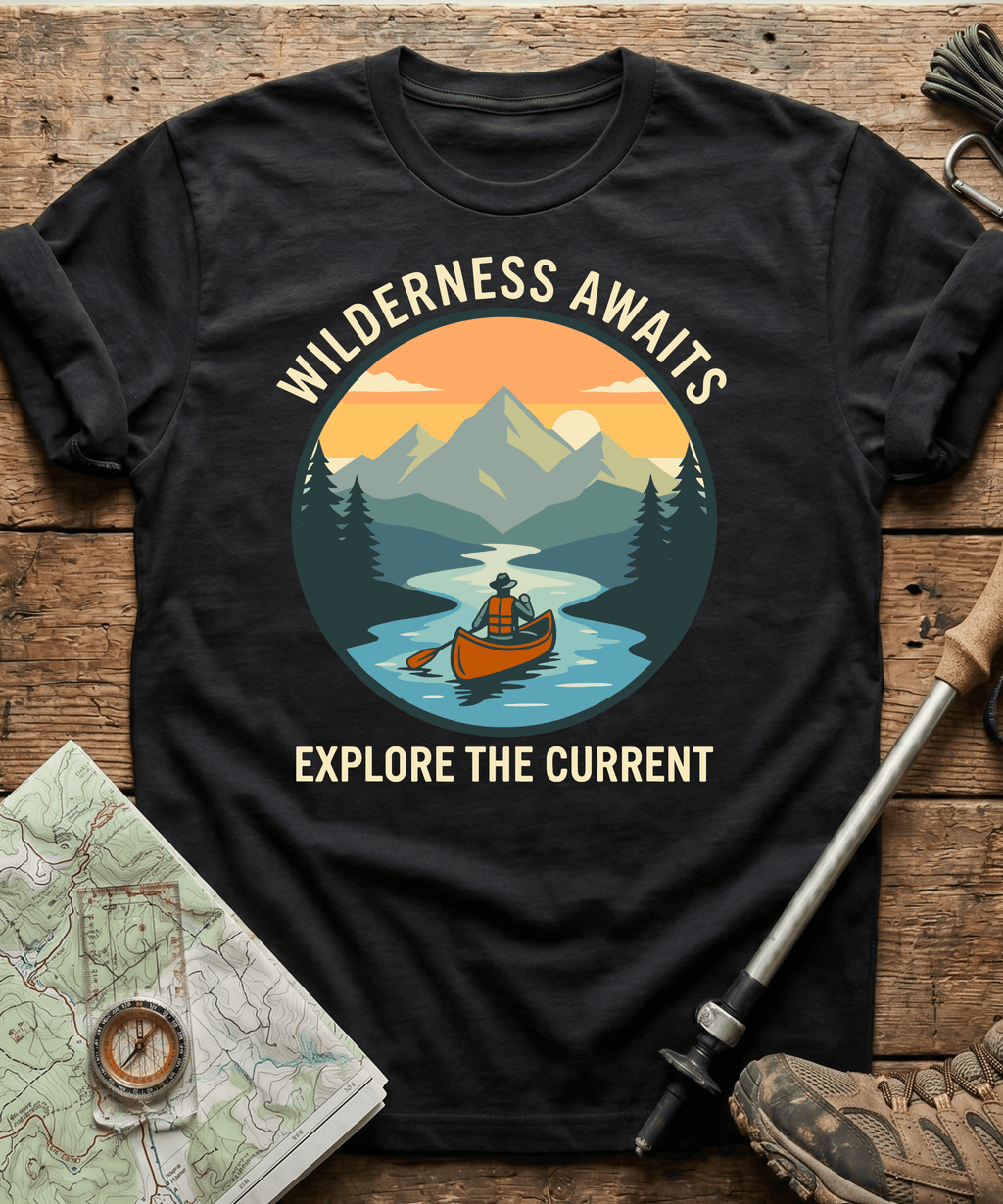 Wilderness Awaits Explore The Current T-shirt