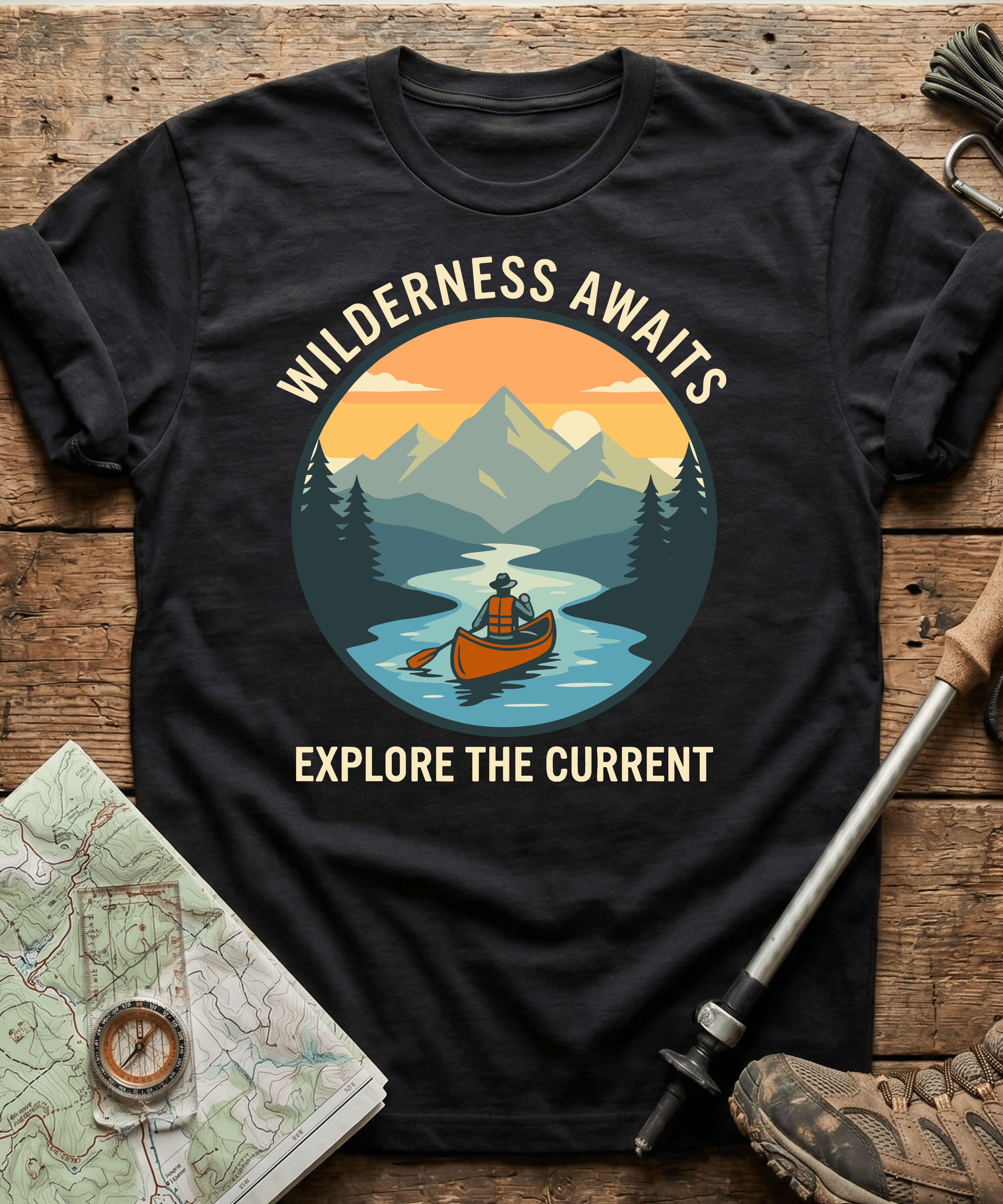 Wilderness Awaits Explore The Current T-shirt