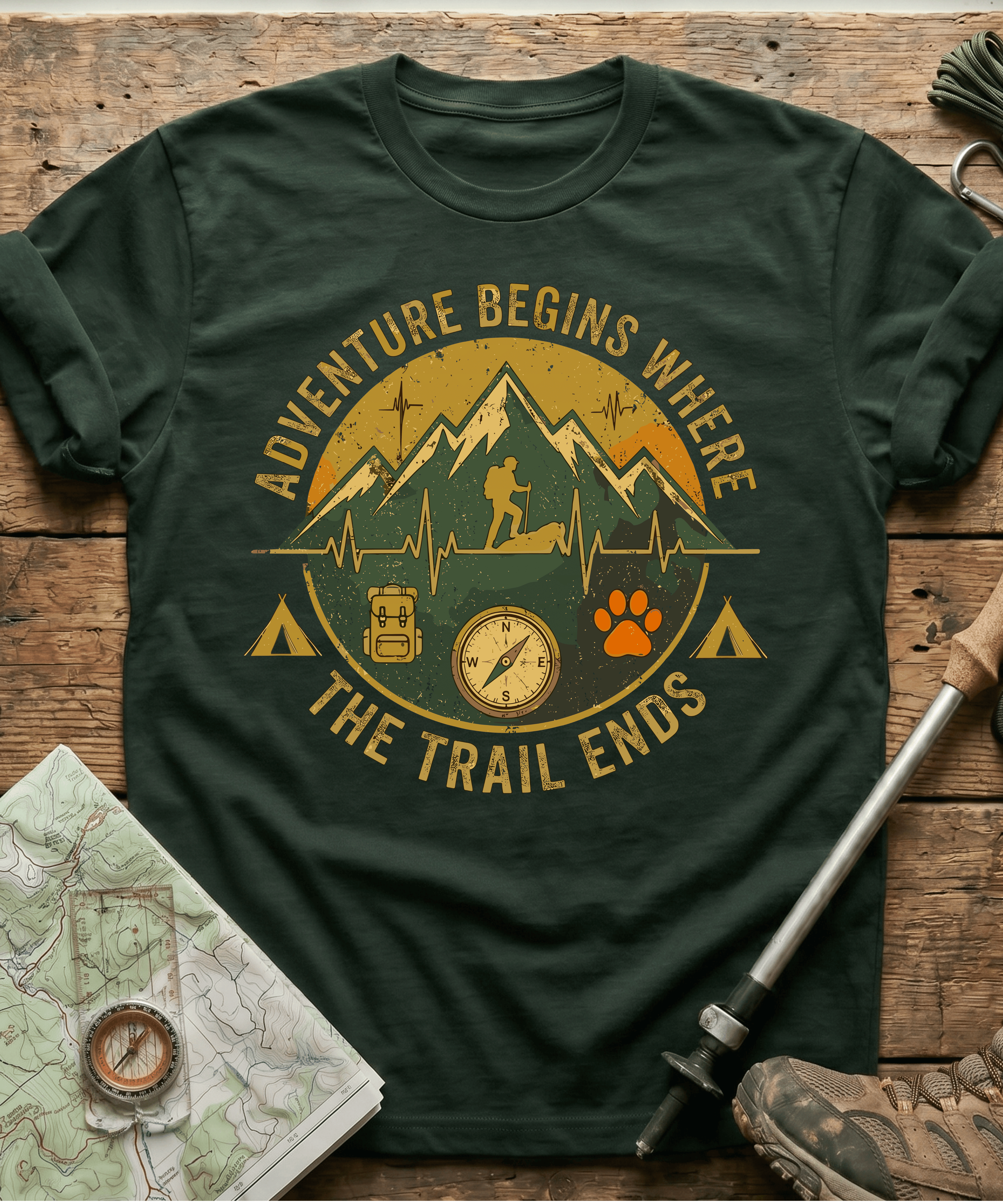 Adventure Begins Where The Trail Ends T-shirt