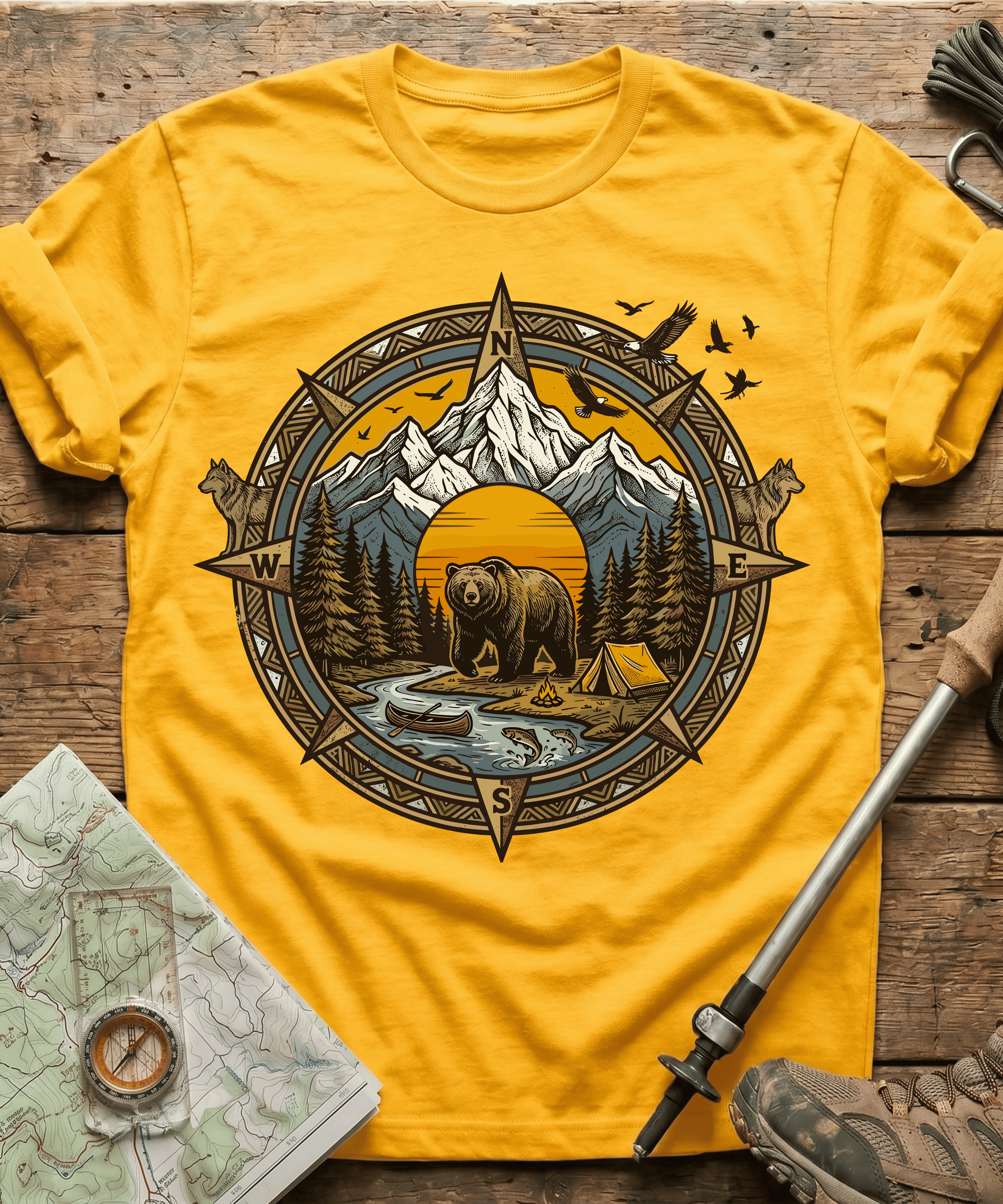 Great Outdoors Adventure Compass T-Shirt