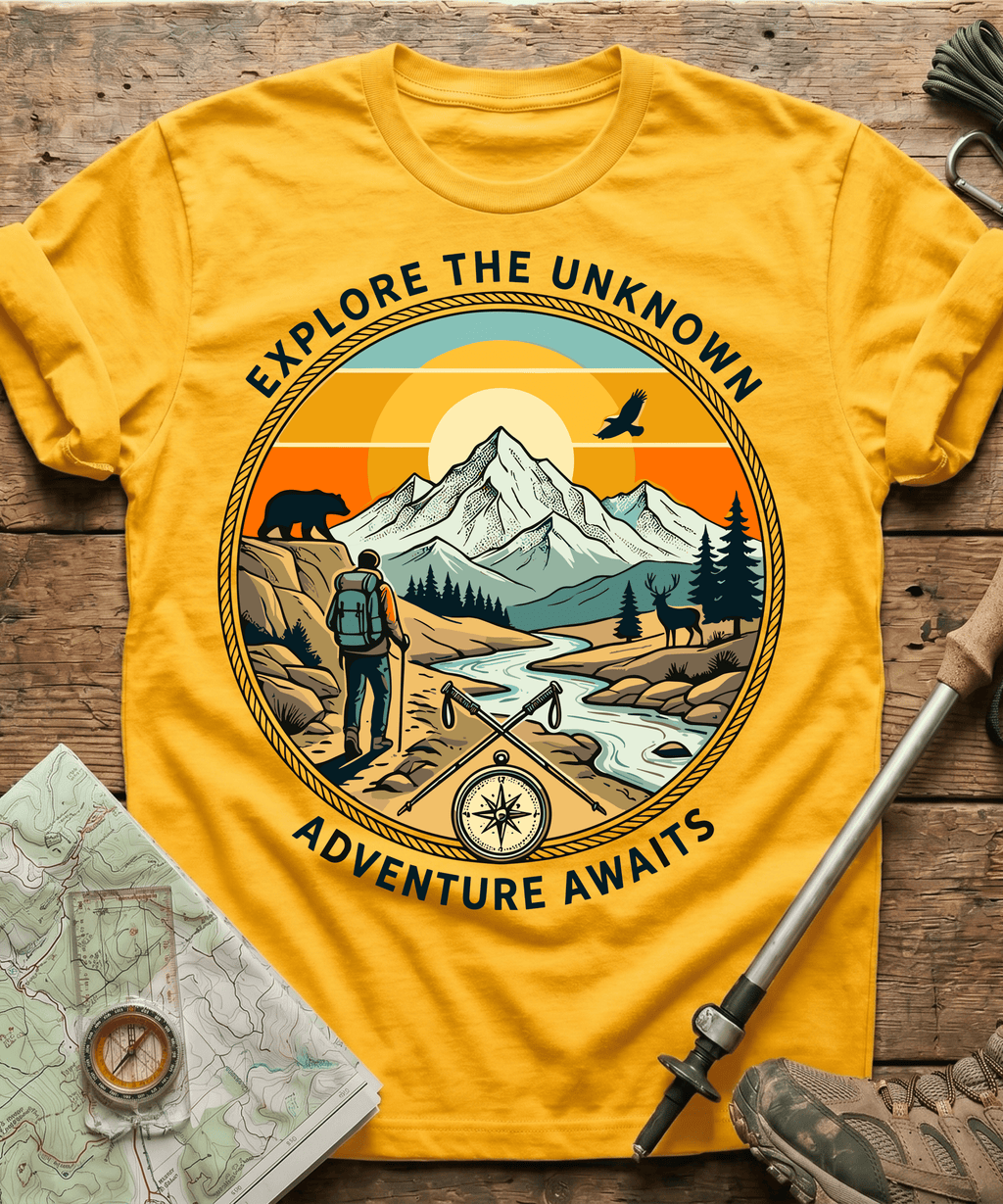 Explore The Unknown Adventure Awaits T-shirt