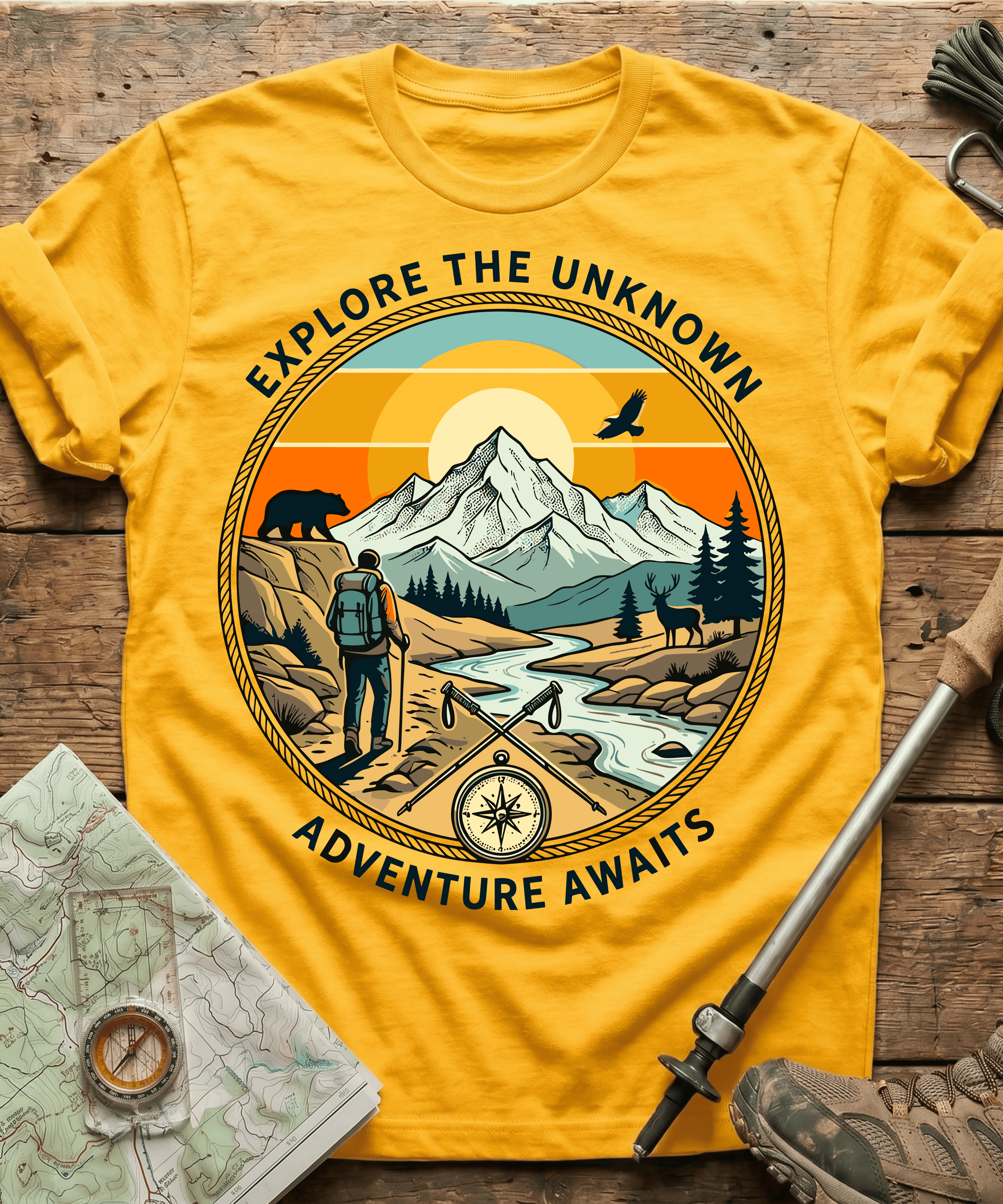 Explore The Unknown Adventure Awaits T-shirt