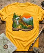 Hiking Boot Waterfall Trail T-Shirt
