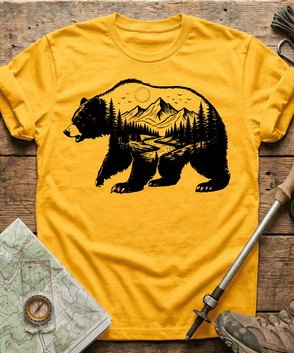 Minimalist Mountain Bear T-Shirt