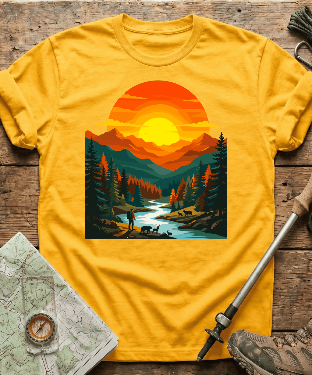 Scenic Wilderness Explorer Sunset T-Shirt