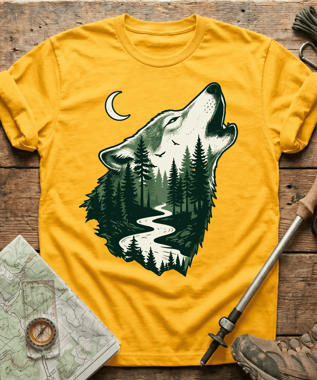 Howling Wolf Forest River T-Shirt