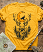 Mystic Night Wolf Moon Stag T-Shirt