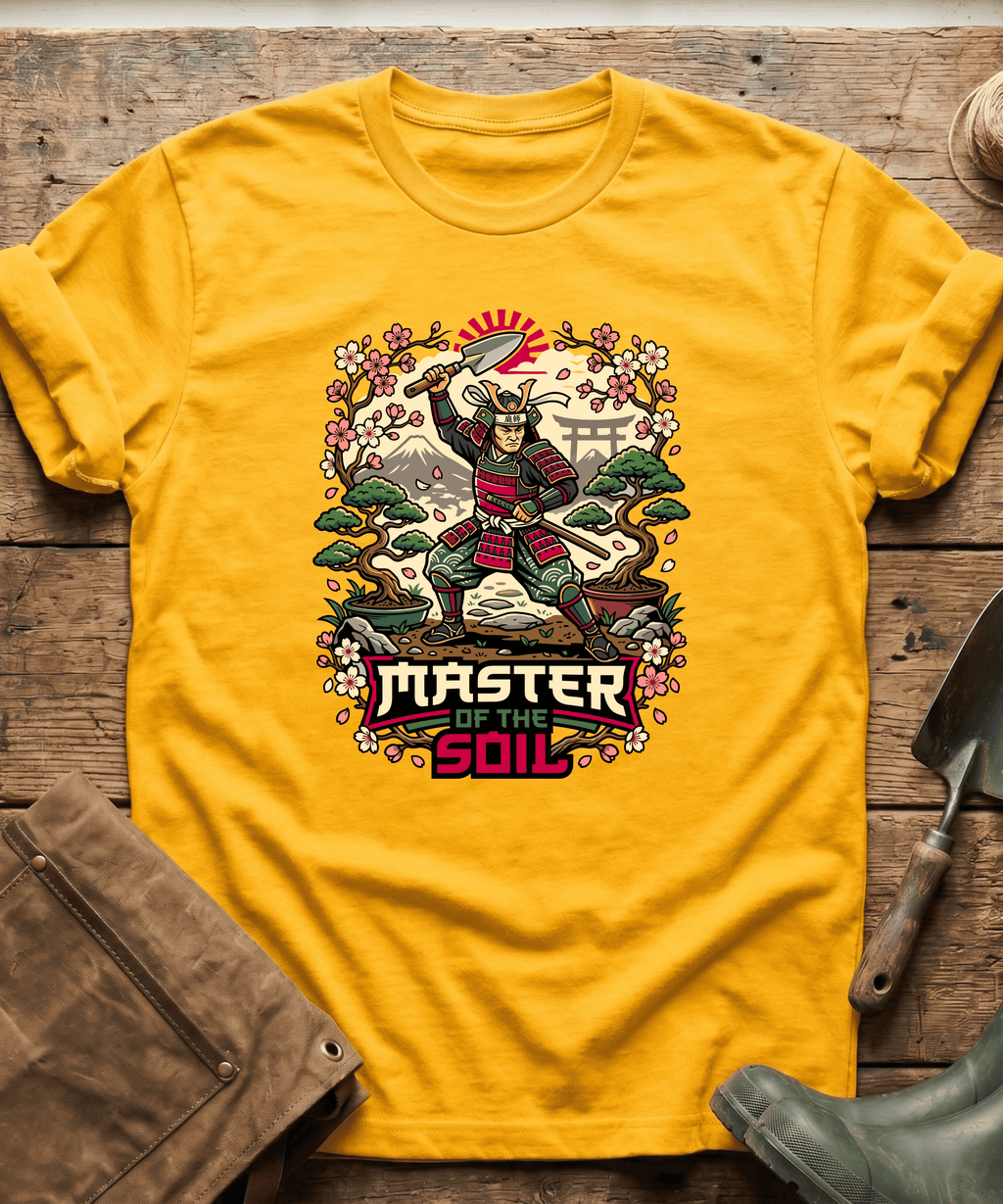 Master Of The Soil Samurai Gardening T-Shirt